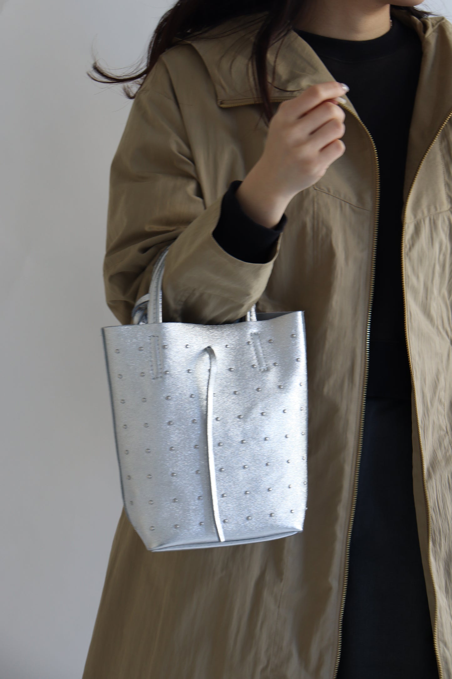 【MILLELA  FIRENZE】スタッズミニトートバッグ