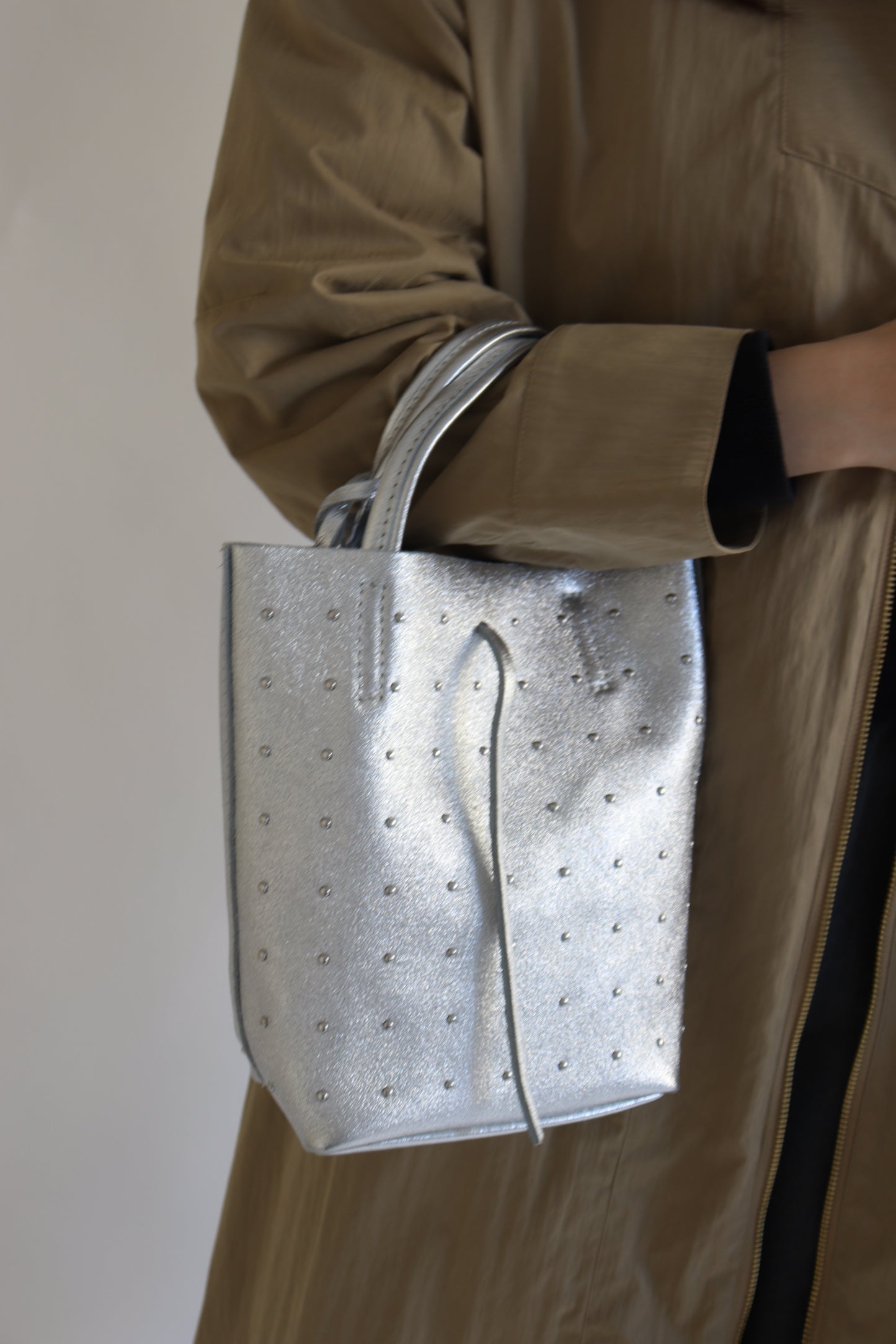 【MILLELA  FIRENZE】スタッズミニトートバッグ