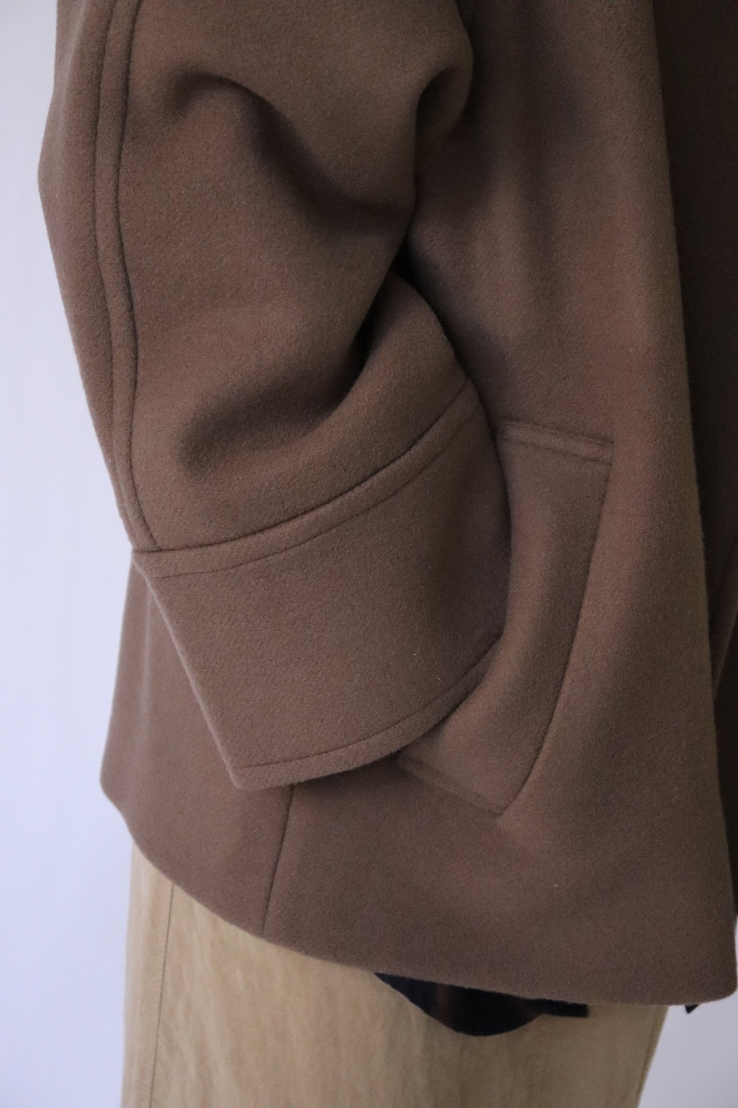 【ACUTA】ラグランスリーブWOショートコート