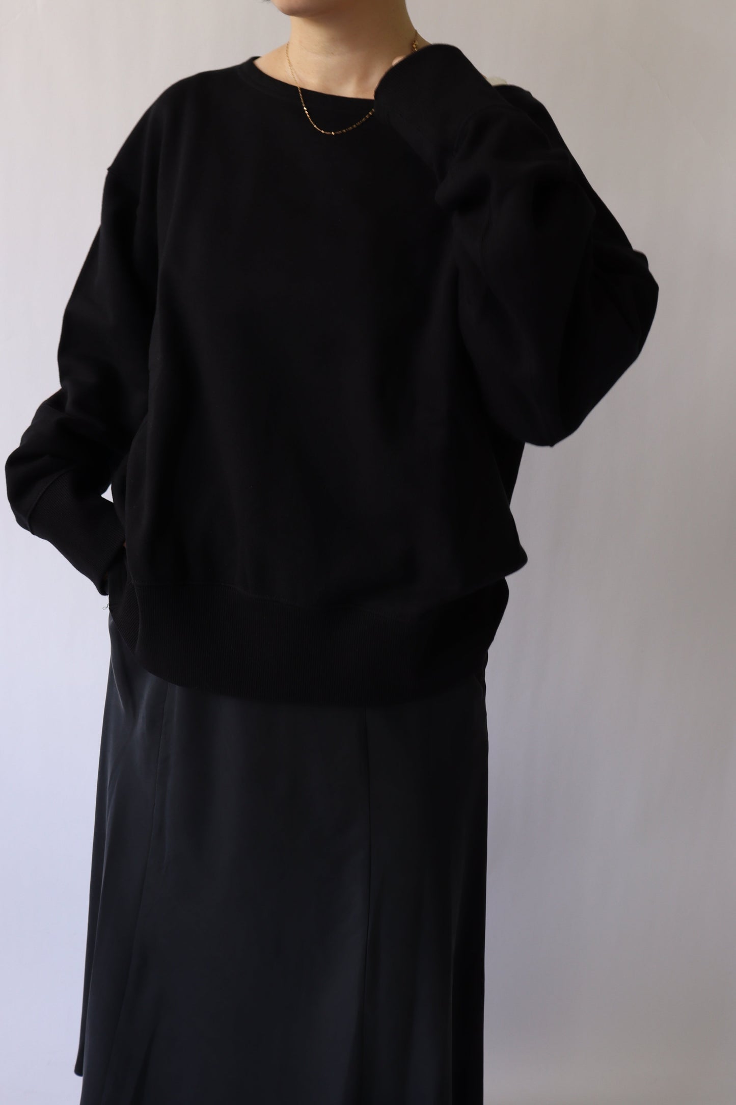 【Ruhe】裏毛ボートネックトップス