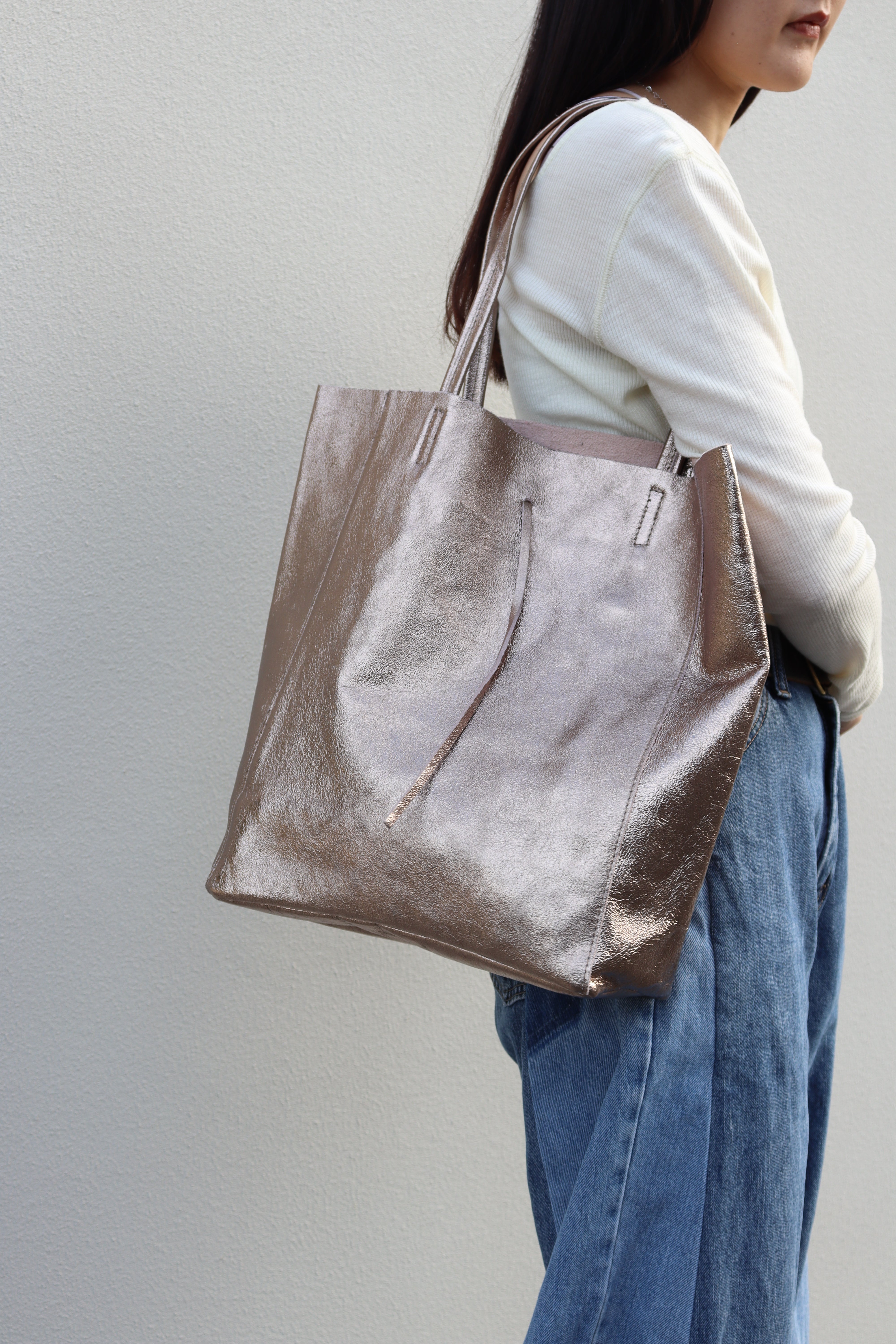 メタリックレザートートバッグ | MILLELA FIRENZE イタリア製 – ACUTA
