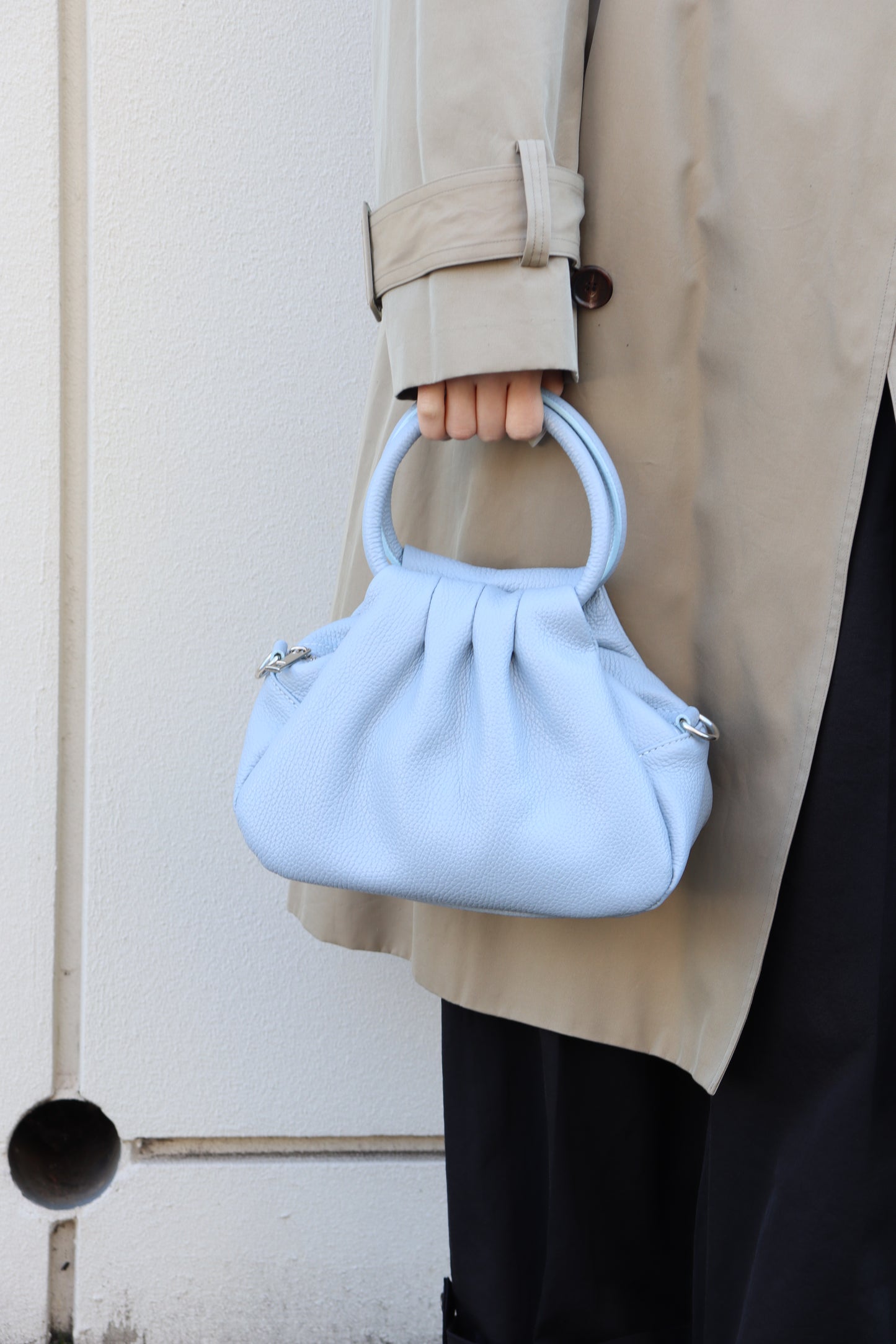 【MILLELA  FIRENZE】【新色】タックハンドバッグ