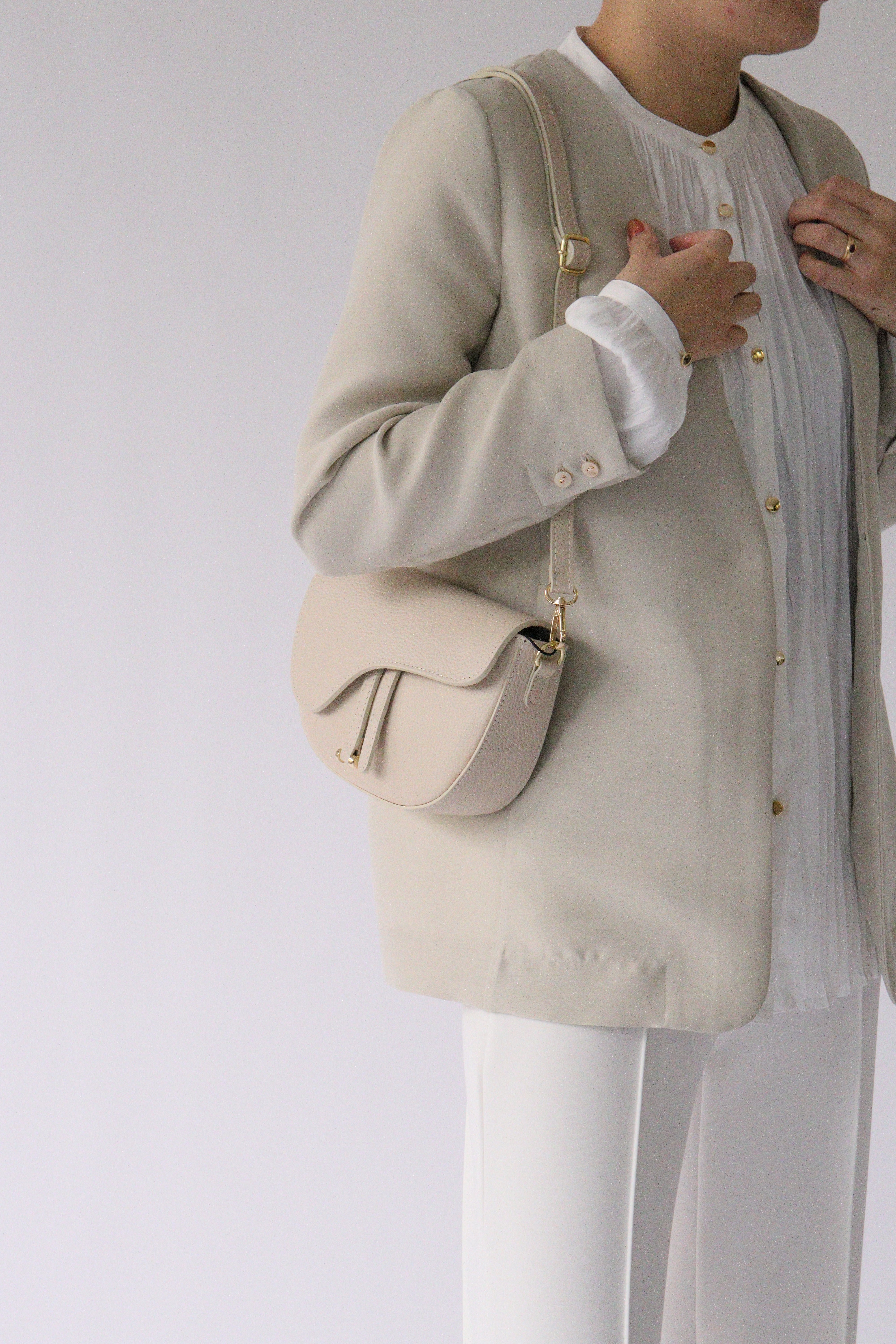MILLELA FIRENZE】ミレッラフィレンツェ レザーサドルバッグ