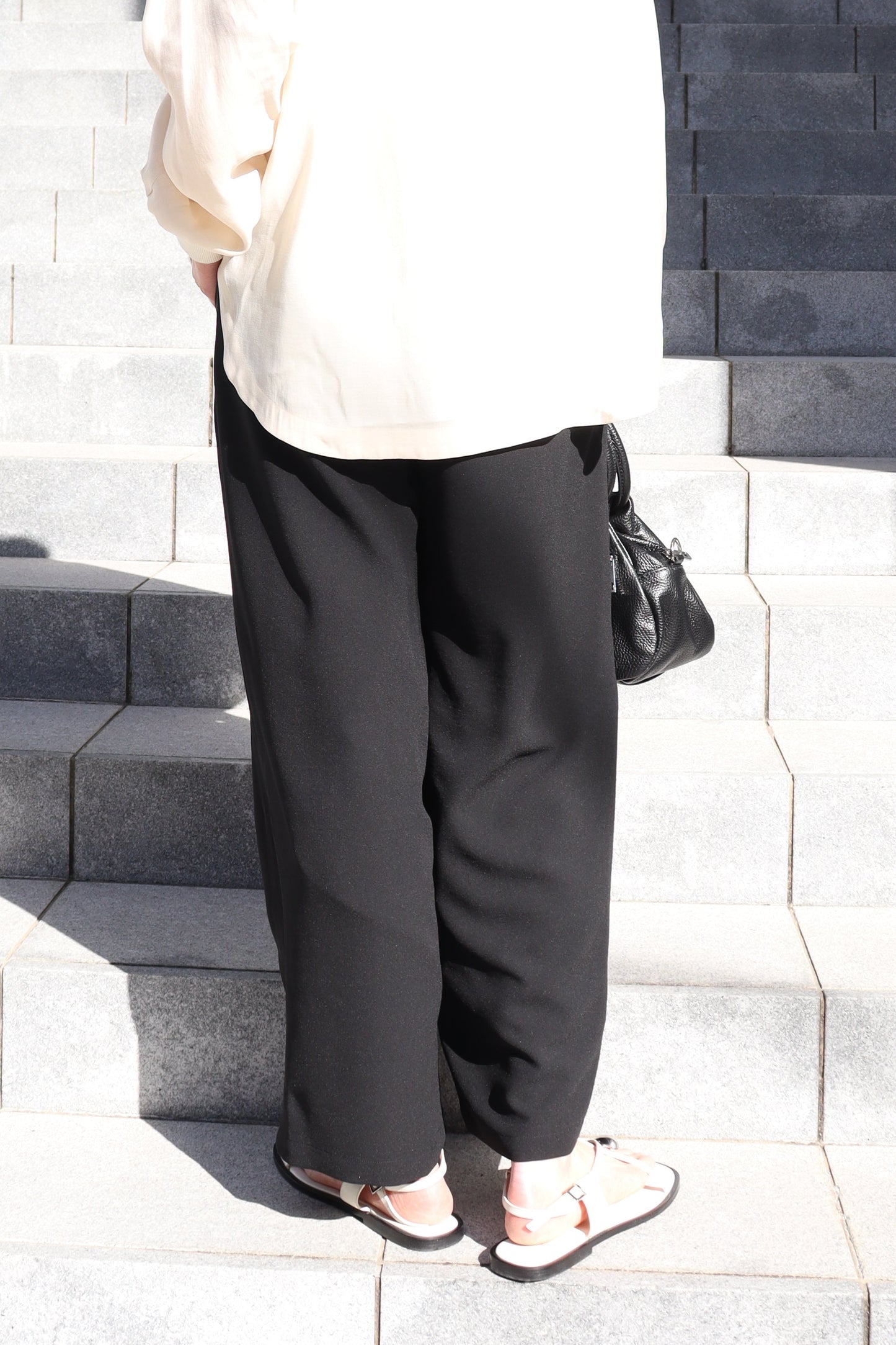 【ACUTA】2WAYジョーゼットワンタックパンツ