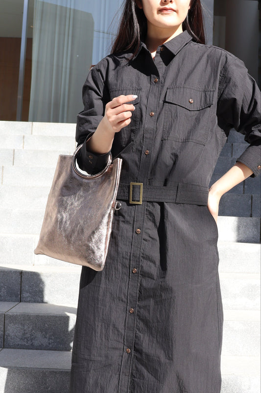 【ACUTA】【PRE ORDER】ワイヤーカラーシャツワンピース