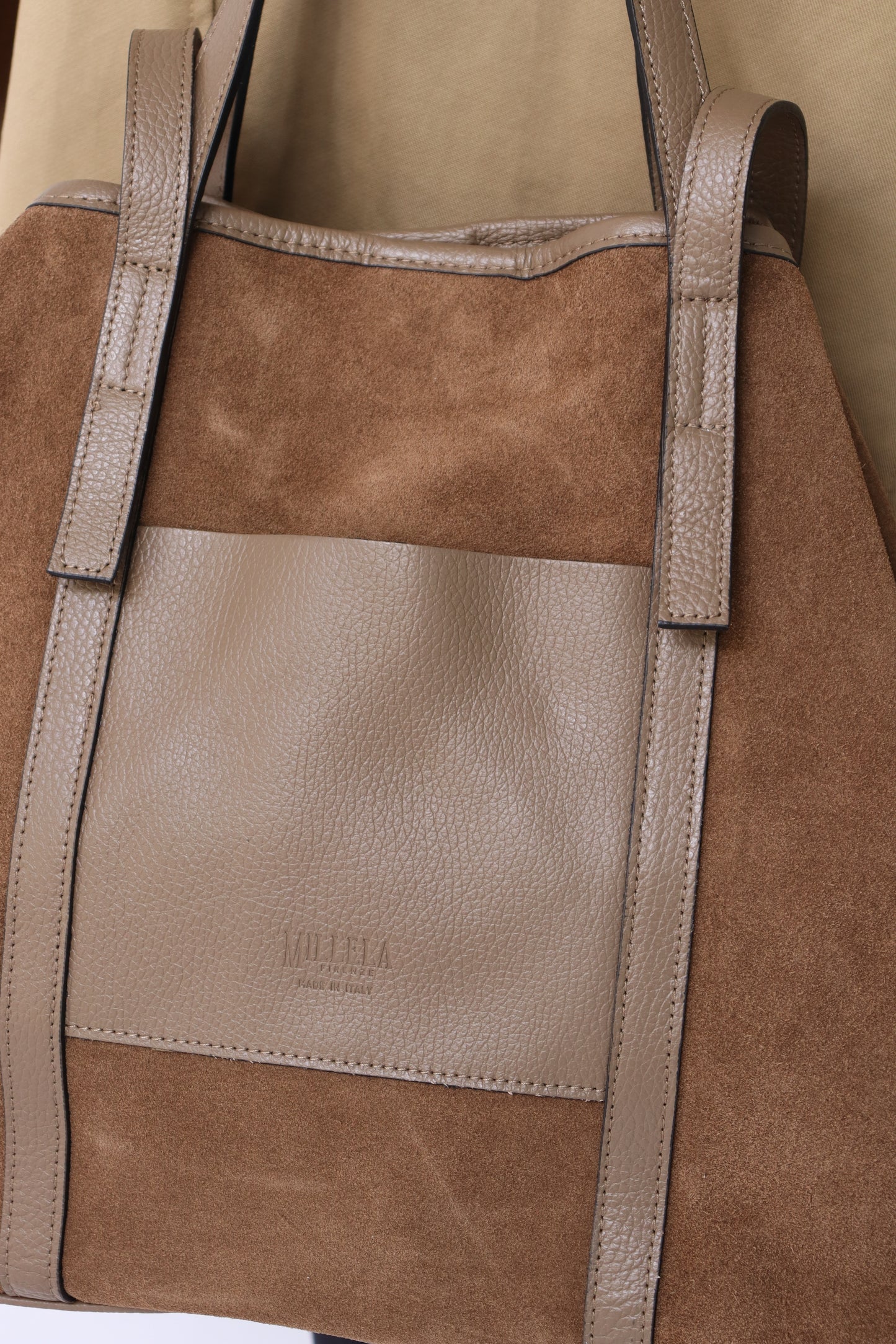 【MILLELA  FIRENZE】スエード×レザートートバッグ