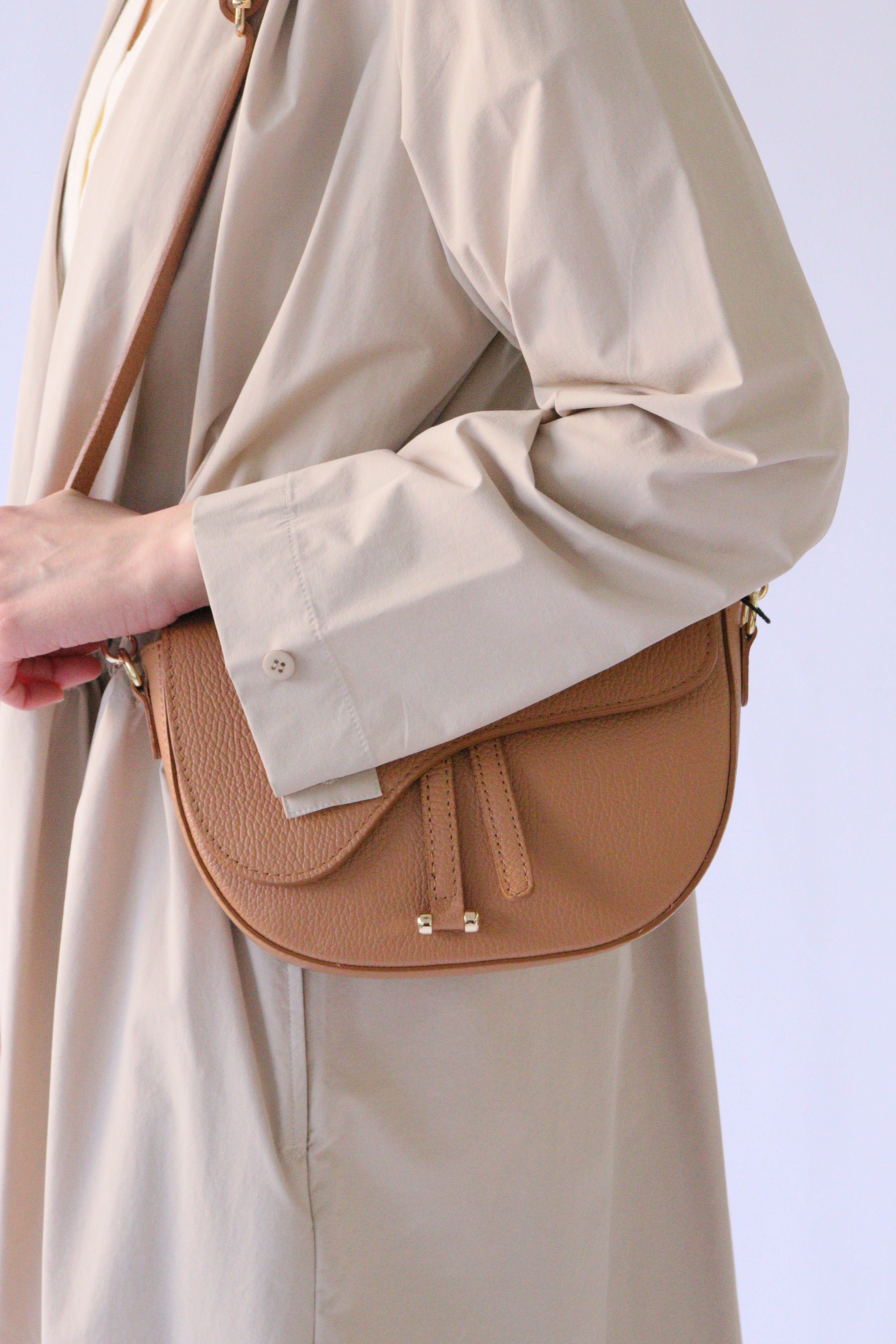 MILLELA FIRENZE】ミレッラフィレンツェ レザーサドルバッグ