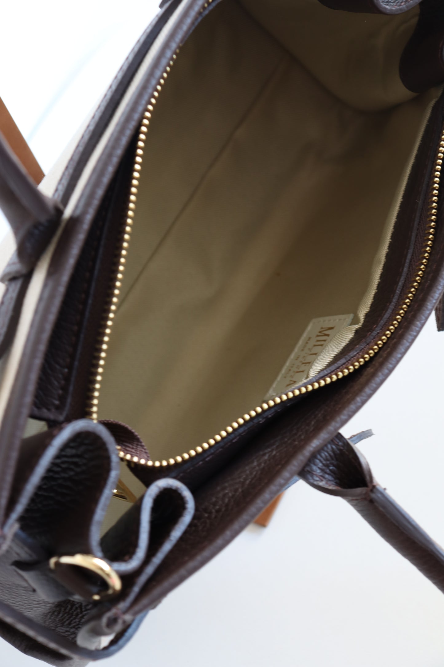 【MILLELA  FIRENZE】レザー×キャンバス2WAYバッグ
