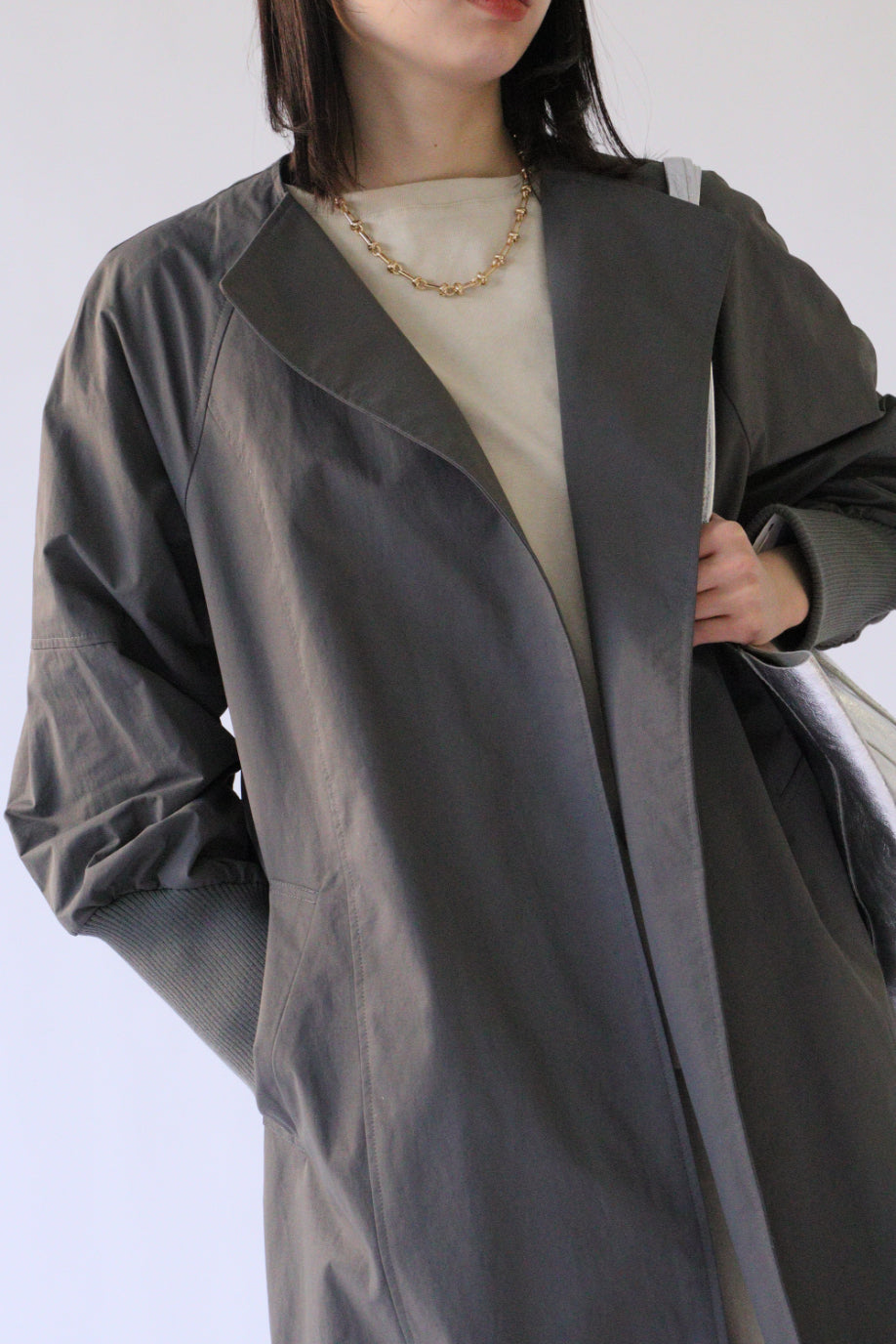 【ACUTA】【再入荷】【ロングセラー】袖リブバックベルトコート