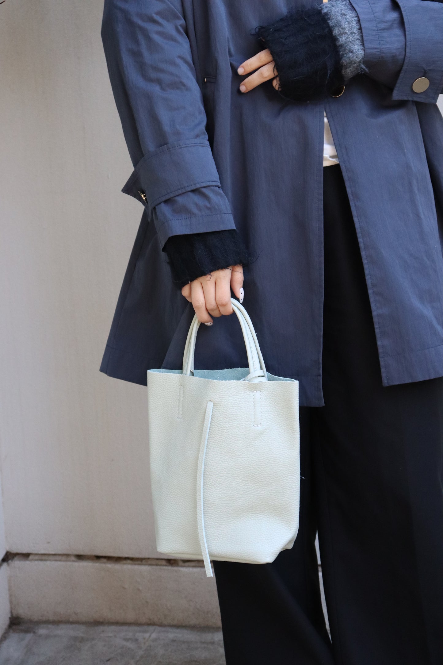 【MILLELA FIRENZE】シュリンクレザーミニトートバッグ