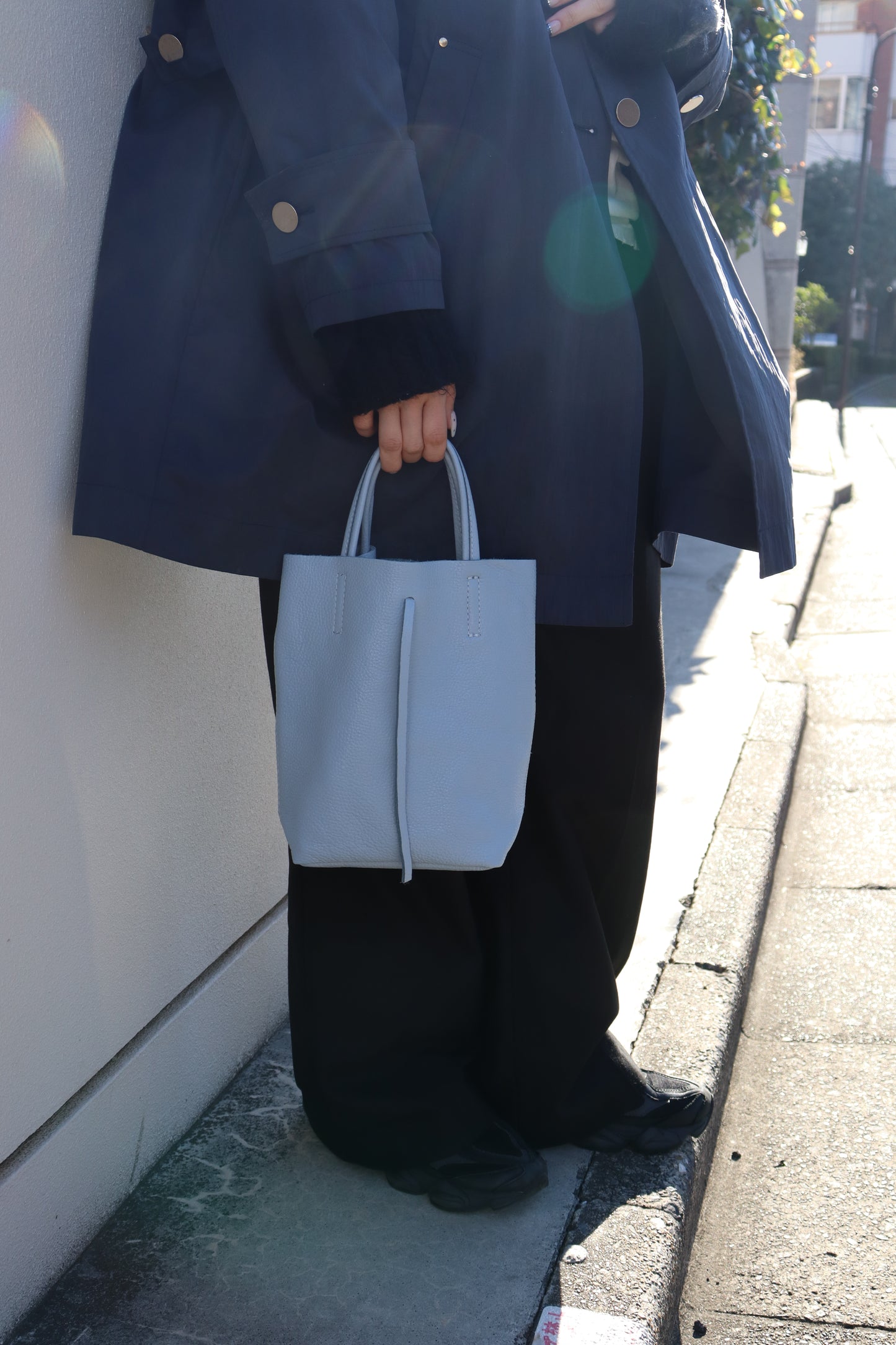 【MILLELA FIRENZE】シュリンクレザーミニトートバッグ