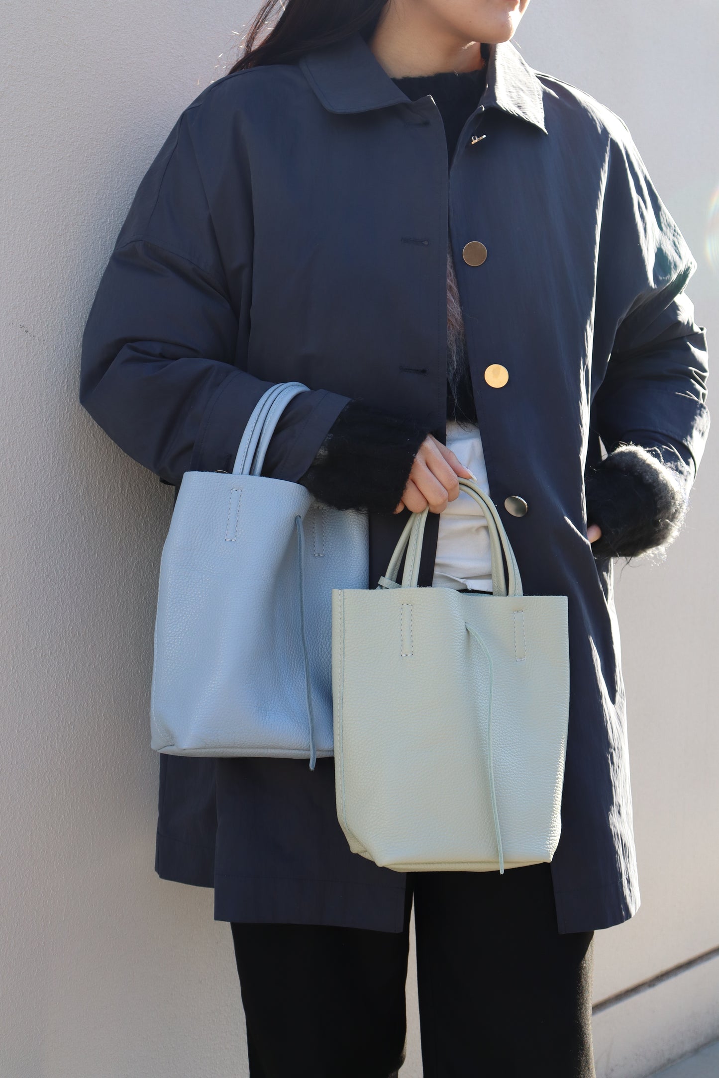 【MILLELA FIRENZE】シュリンクレザーミニトートバッグ