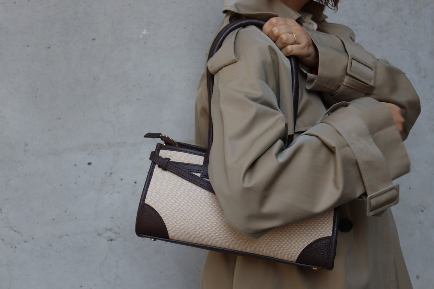 【MILLELA  FIRENZE】レザー×キャンバス2WAYバッグ