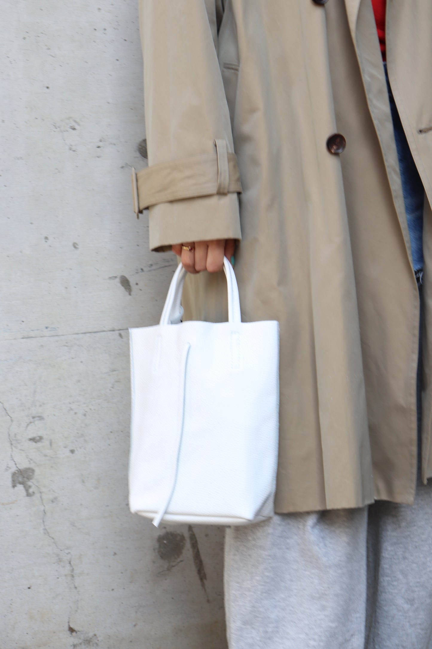 【MILLELA FIRENZE】シュリンクレザーミニトートバッグ