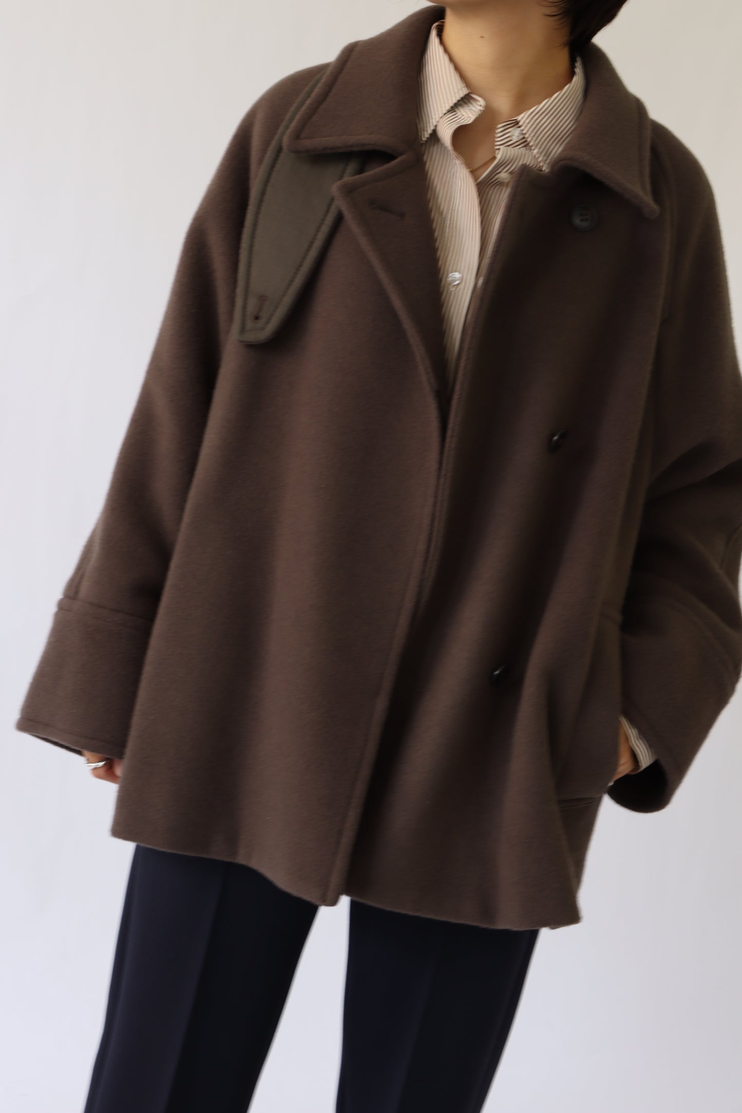 【ACUTA】ラグランスリーブWOショートコート