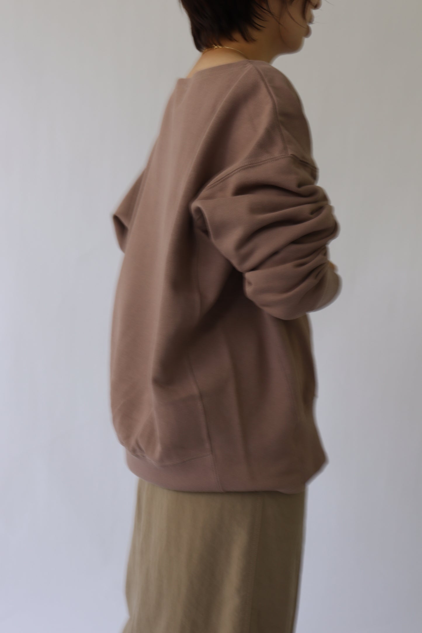 【Ruhe】裏毛ボートネックトップス