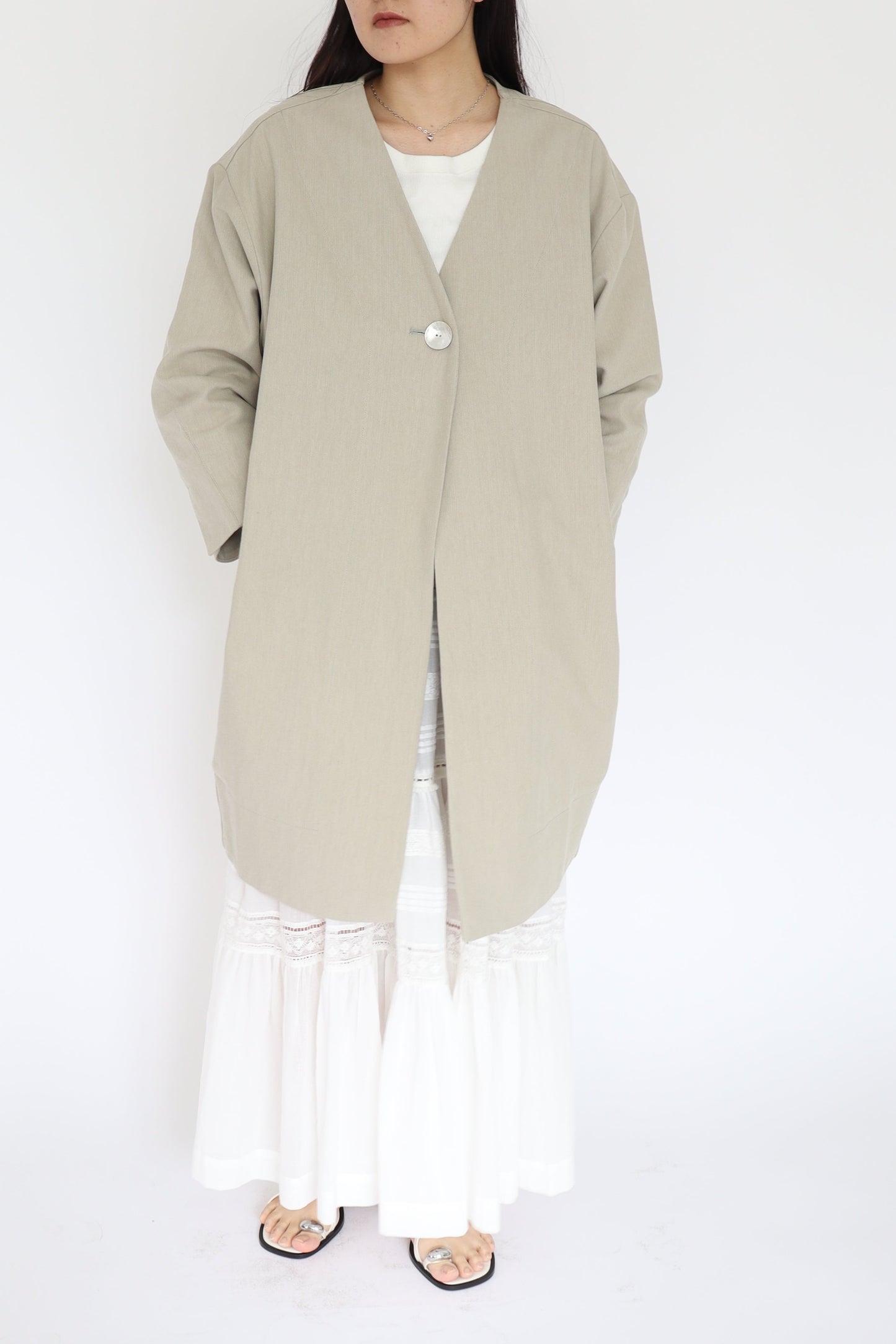 【ACUTA】 リネンブレンドコクーンコート