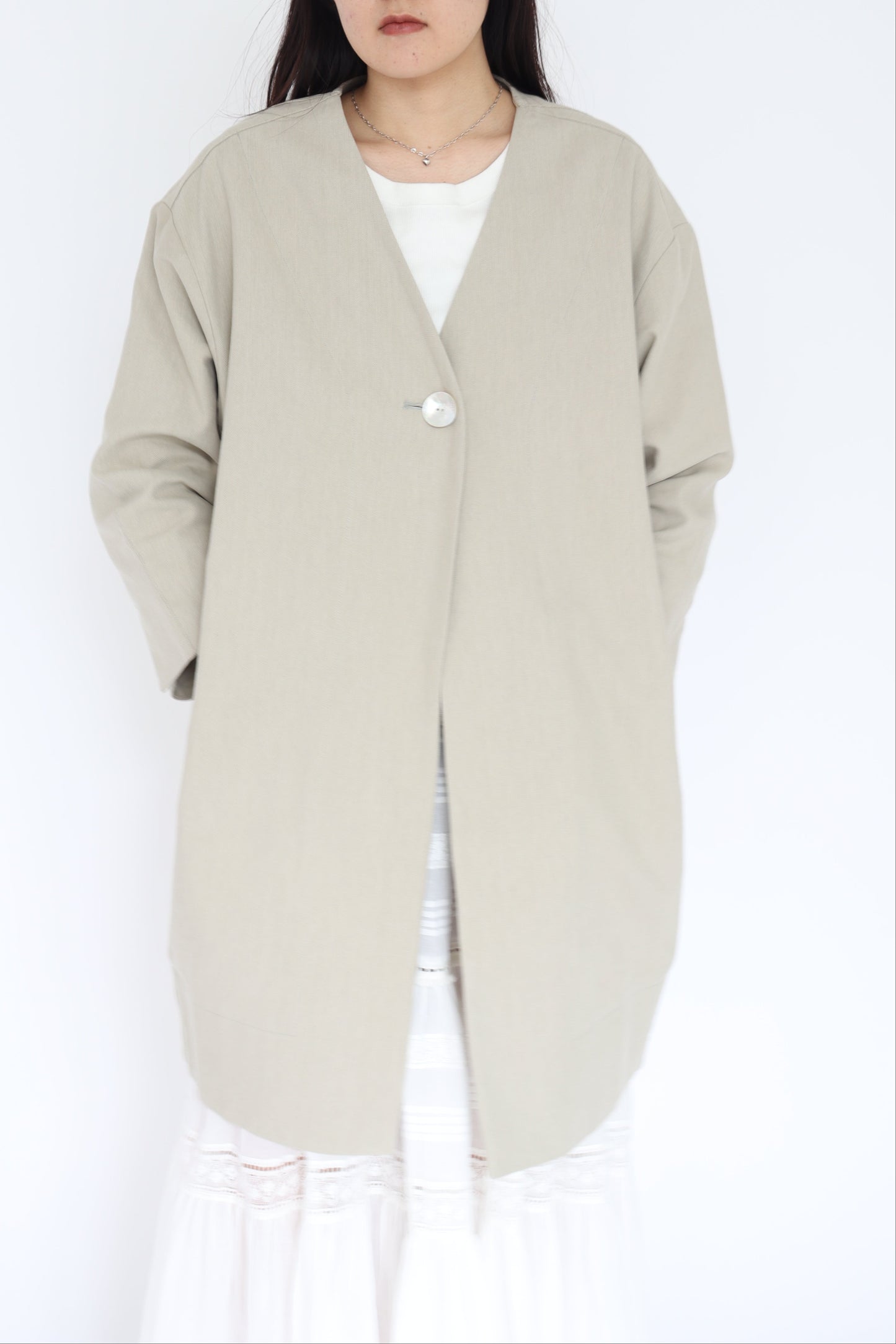 【ACUTA】 リネンブレンドコクーンコート