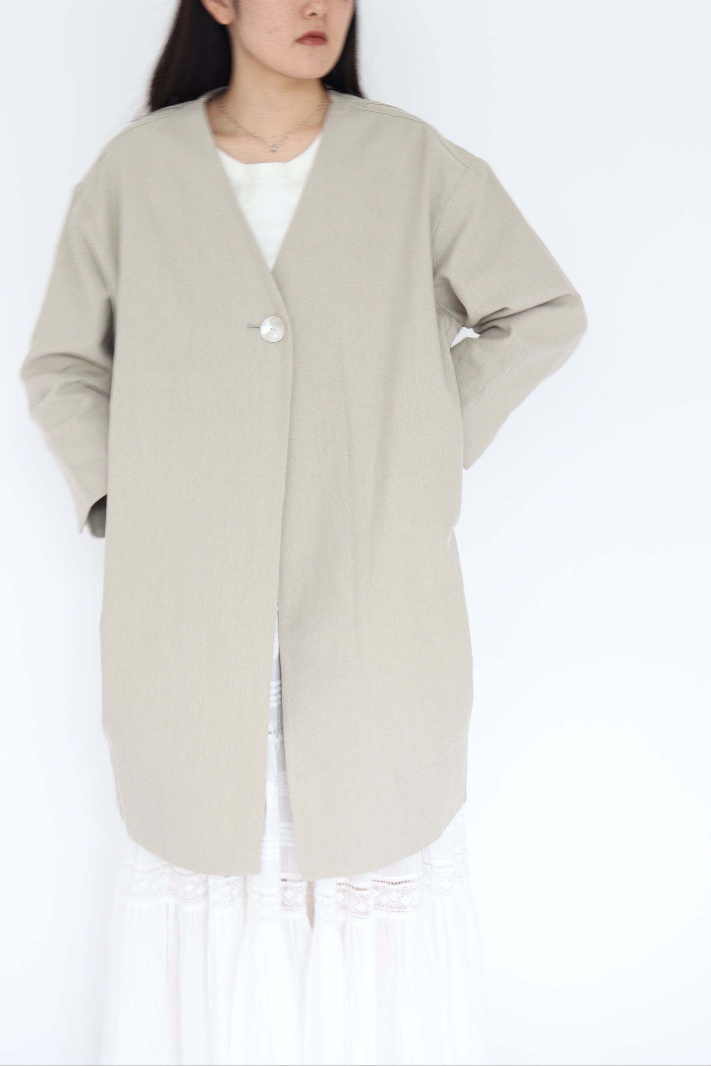 【ACUTA】 リネンブレンドコクーンコート