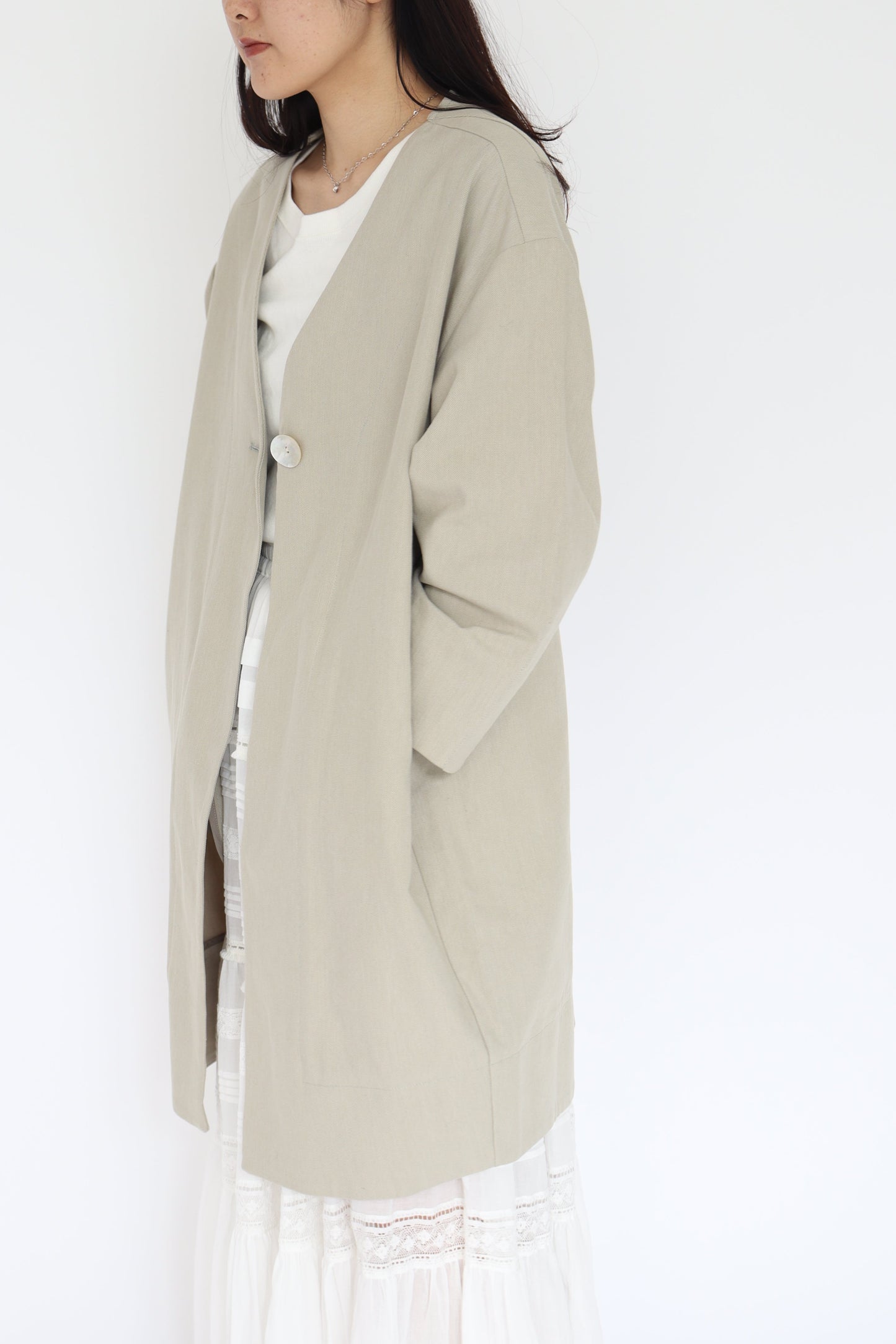 【ACUTA】 リネンブレンドコクーンコート