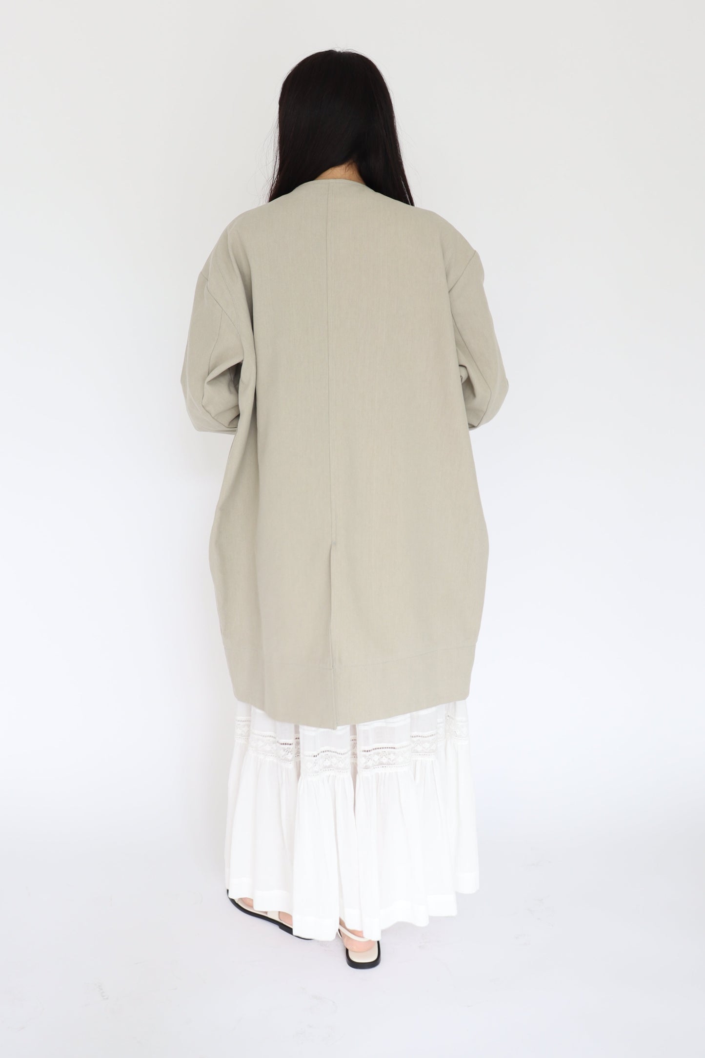 【ACUTA】 リネンブレンドコクーンコート