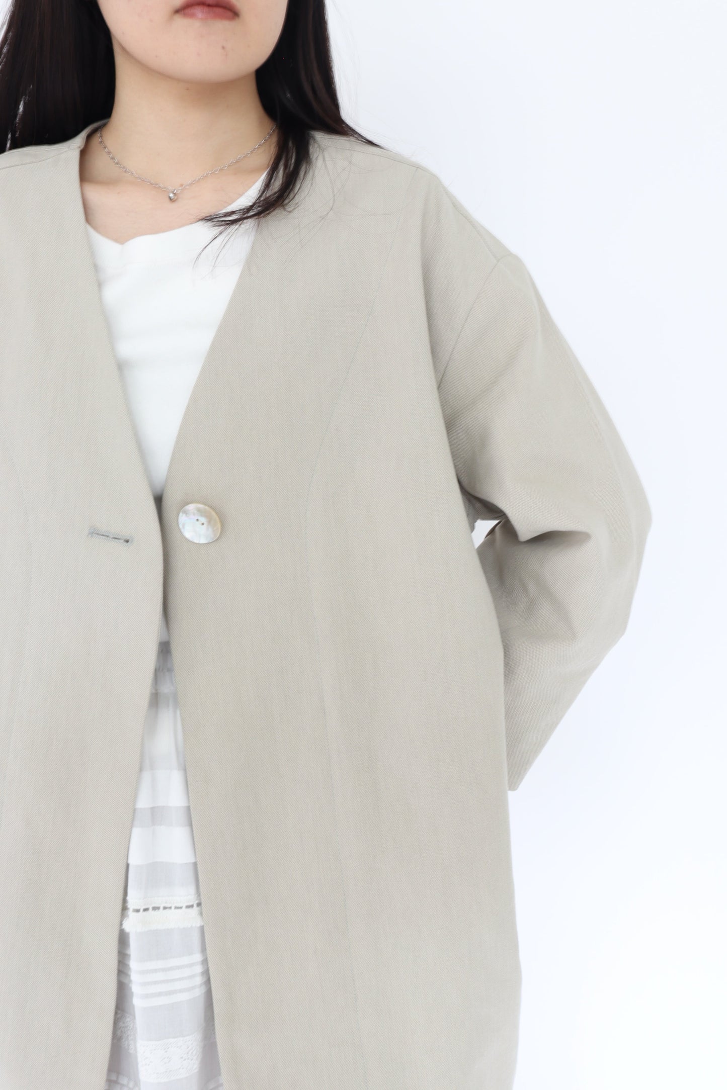 【ACUTA】 リネンブレンドコクーンコート