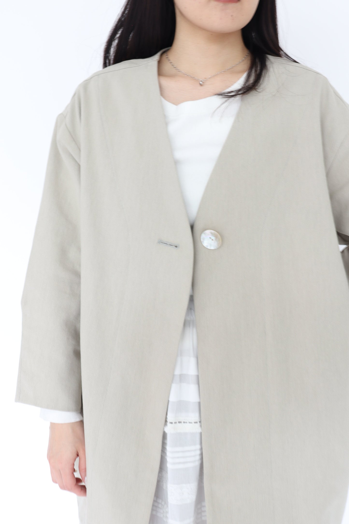 【ACUTA】 リネンブレンドコクーンコート