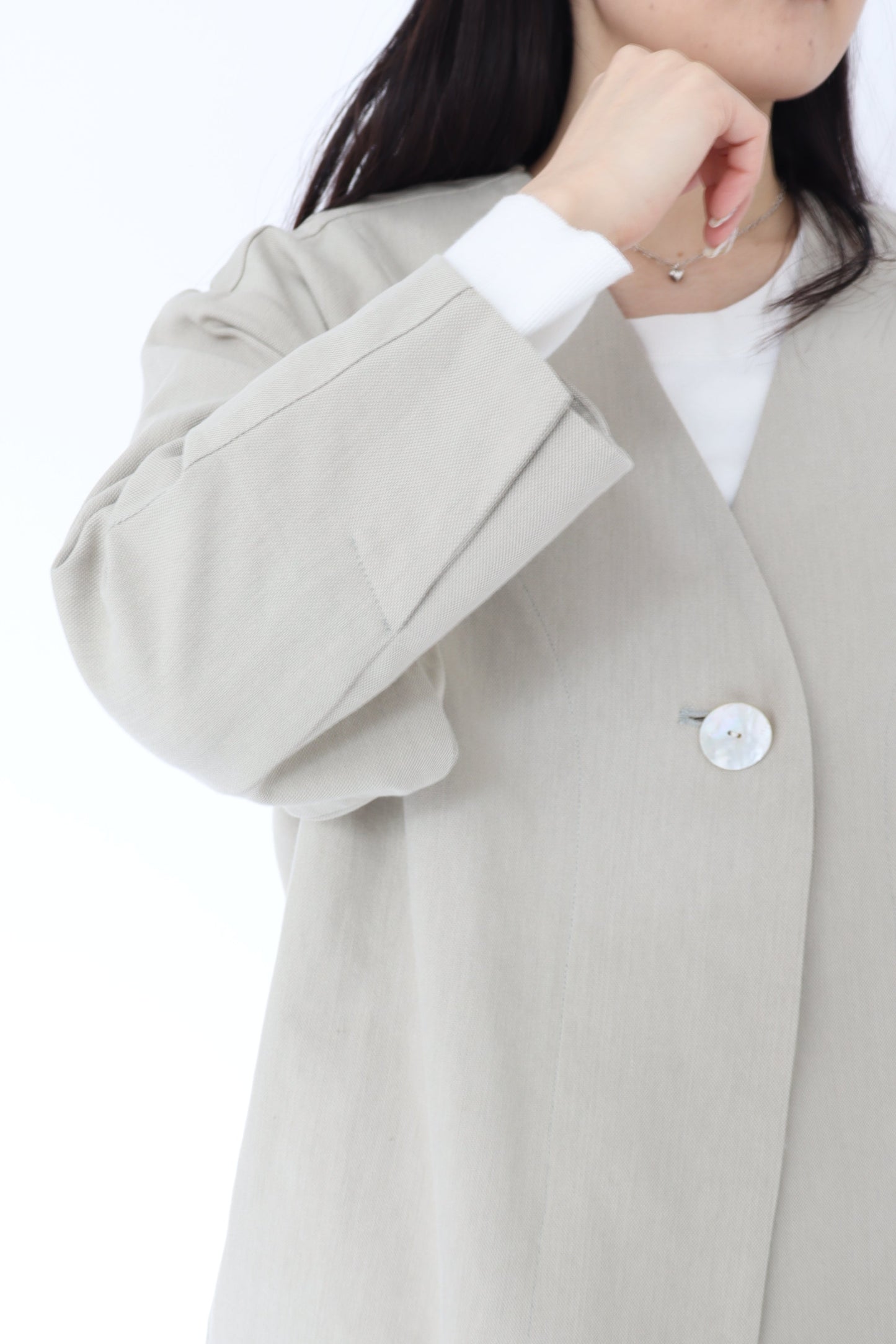 【ACUTA】 リネンブレンドコクーンコート