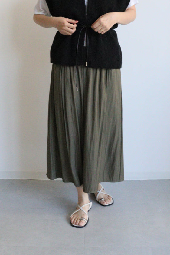 【ACUTA】【再入荷】割繊サテンラップパンツ