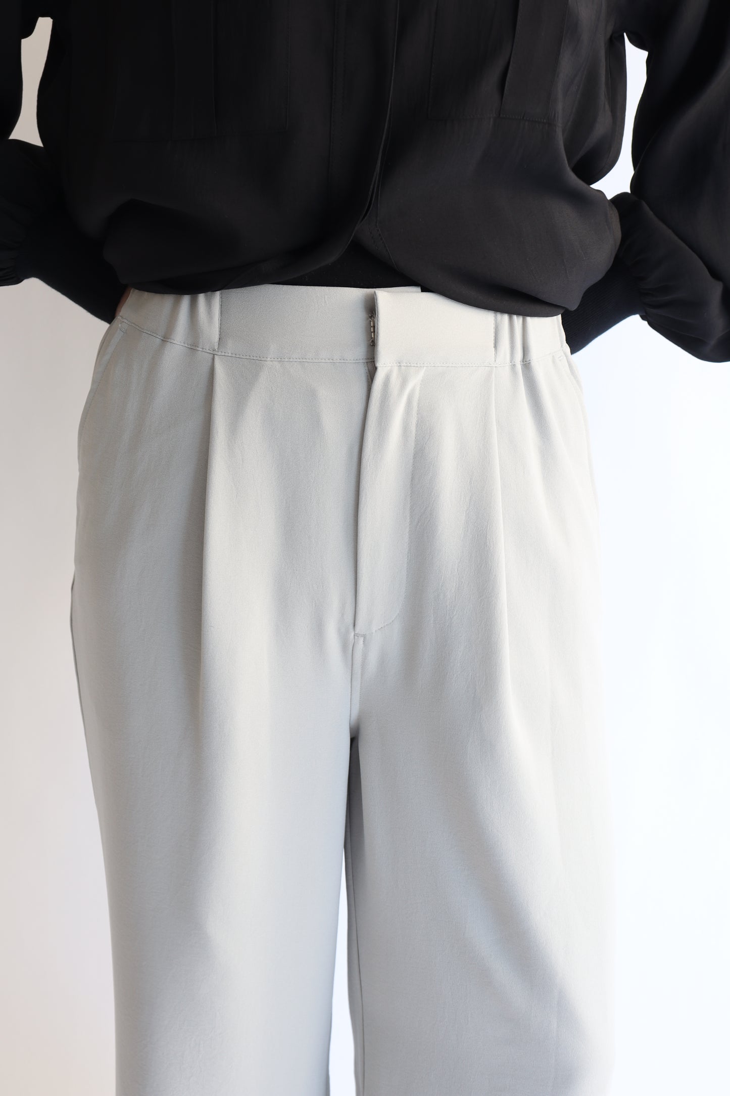 【ACUTA】2WAYジョーゼットワンタックパンツ