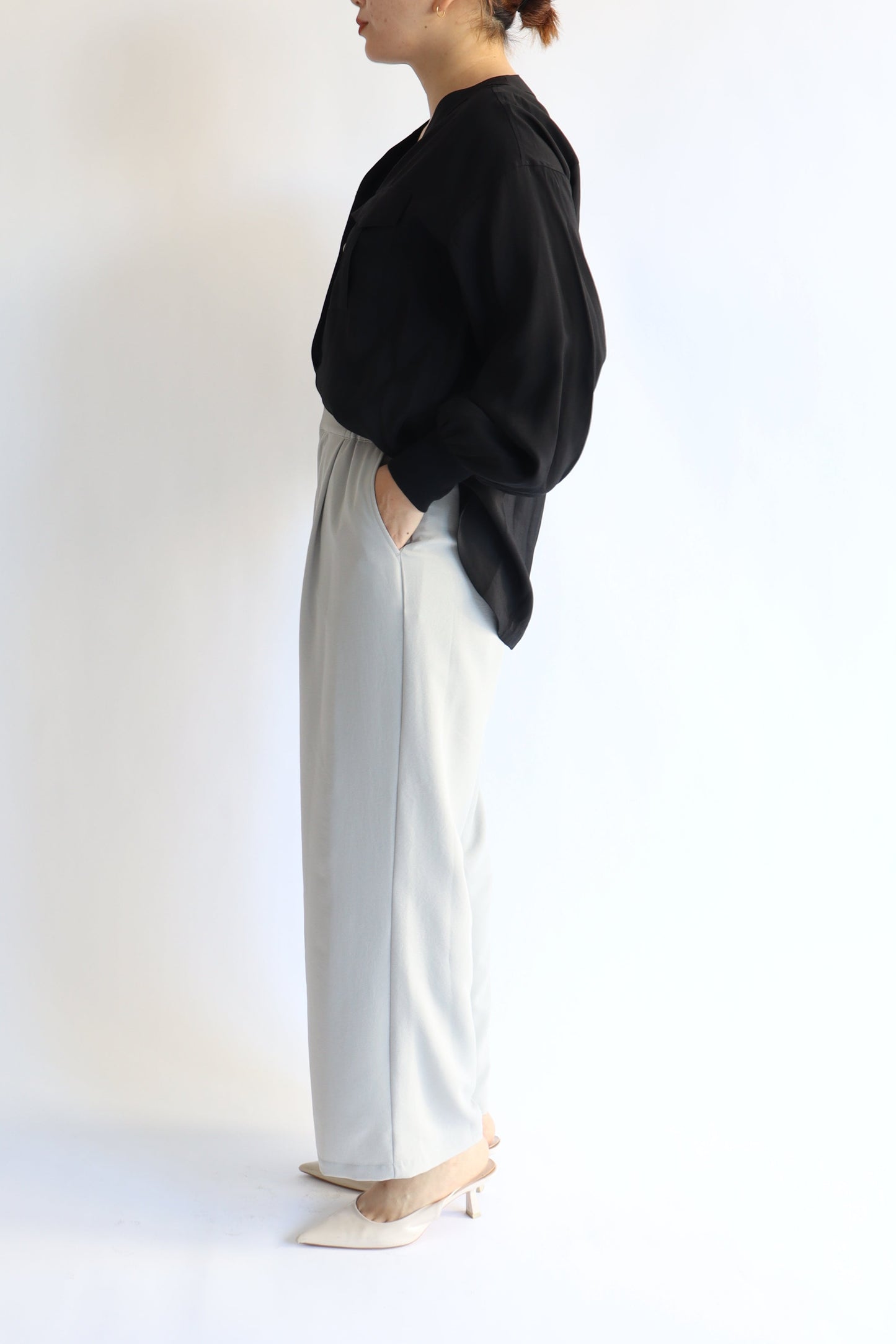 【ACUTA】2WAYジョーゼットワンタックパンツ