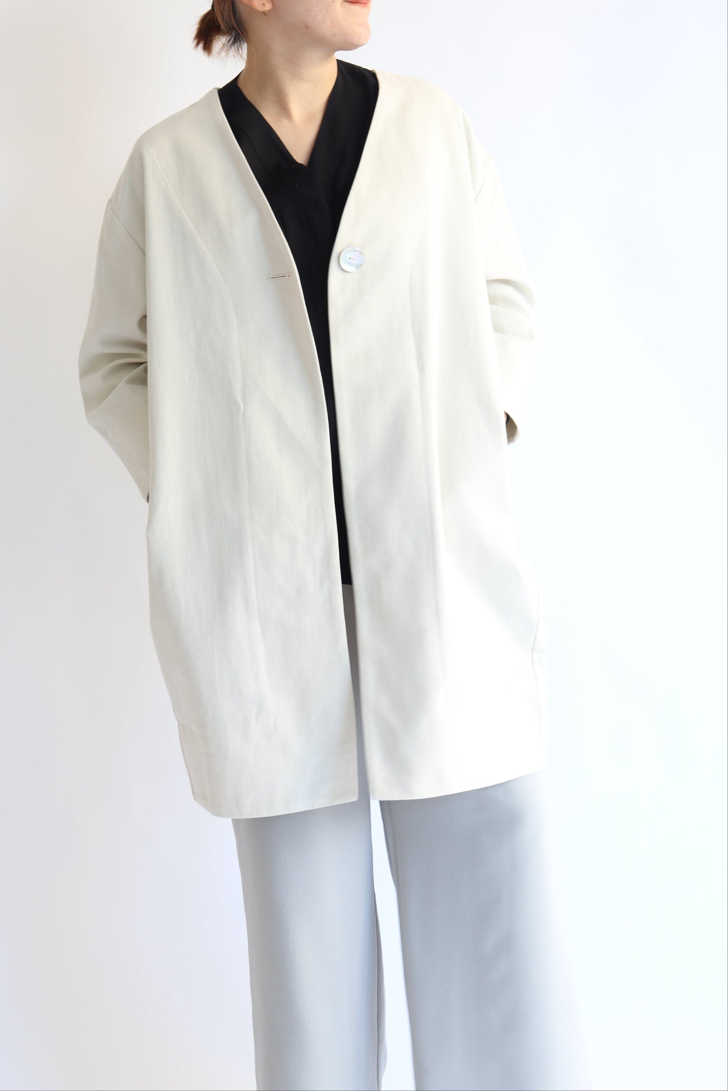 【ACUTA】 リネンブレンドコクーンコート