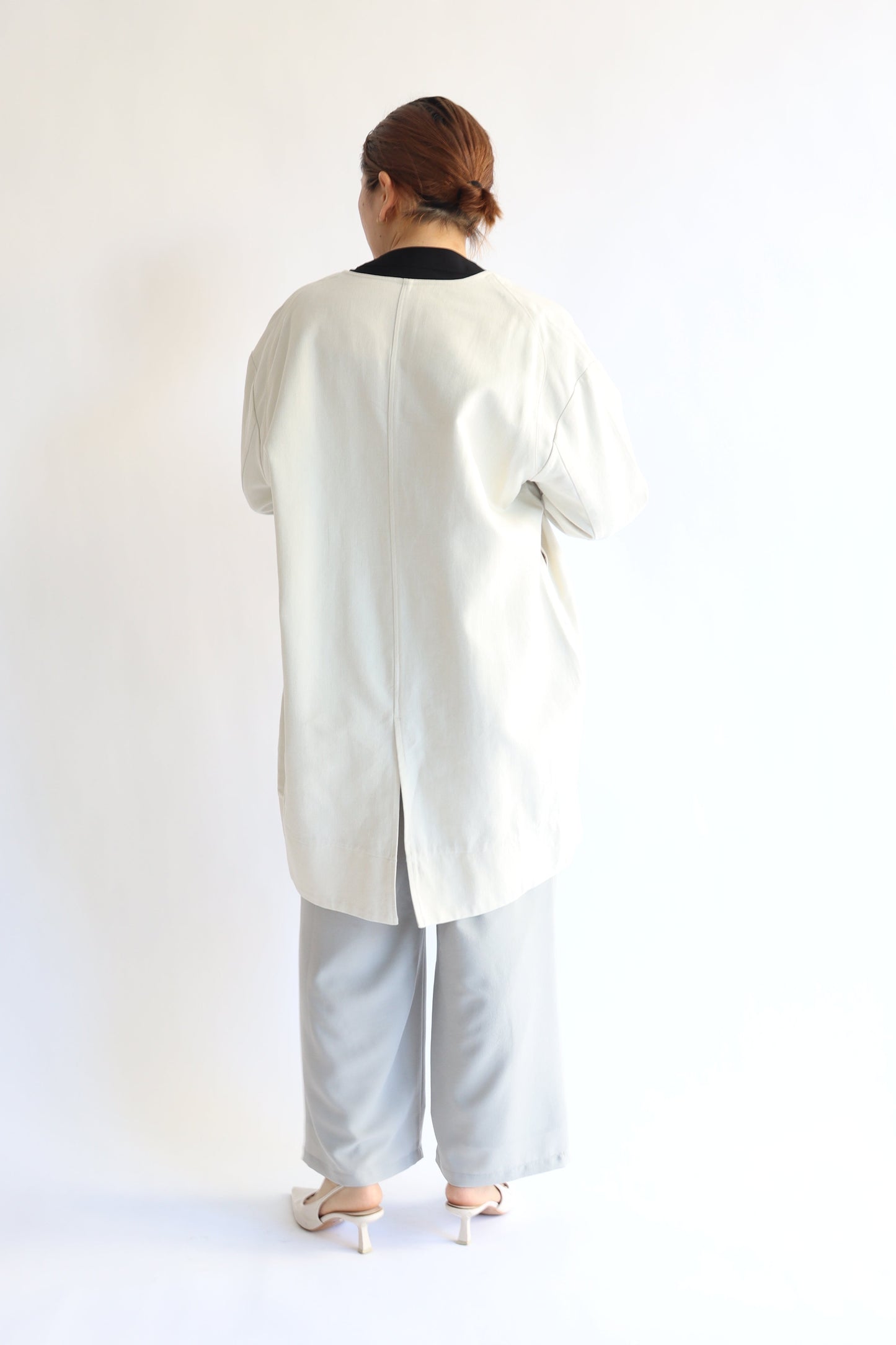 【ACUTA】 リネンブレンドコクーンコート