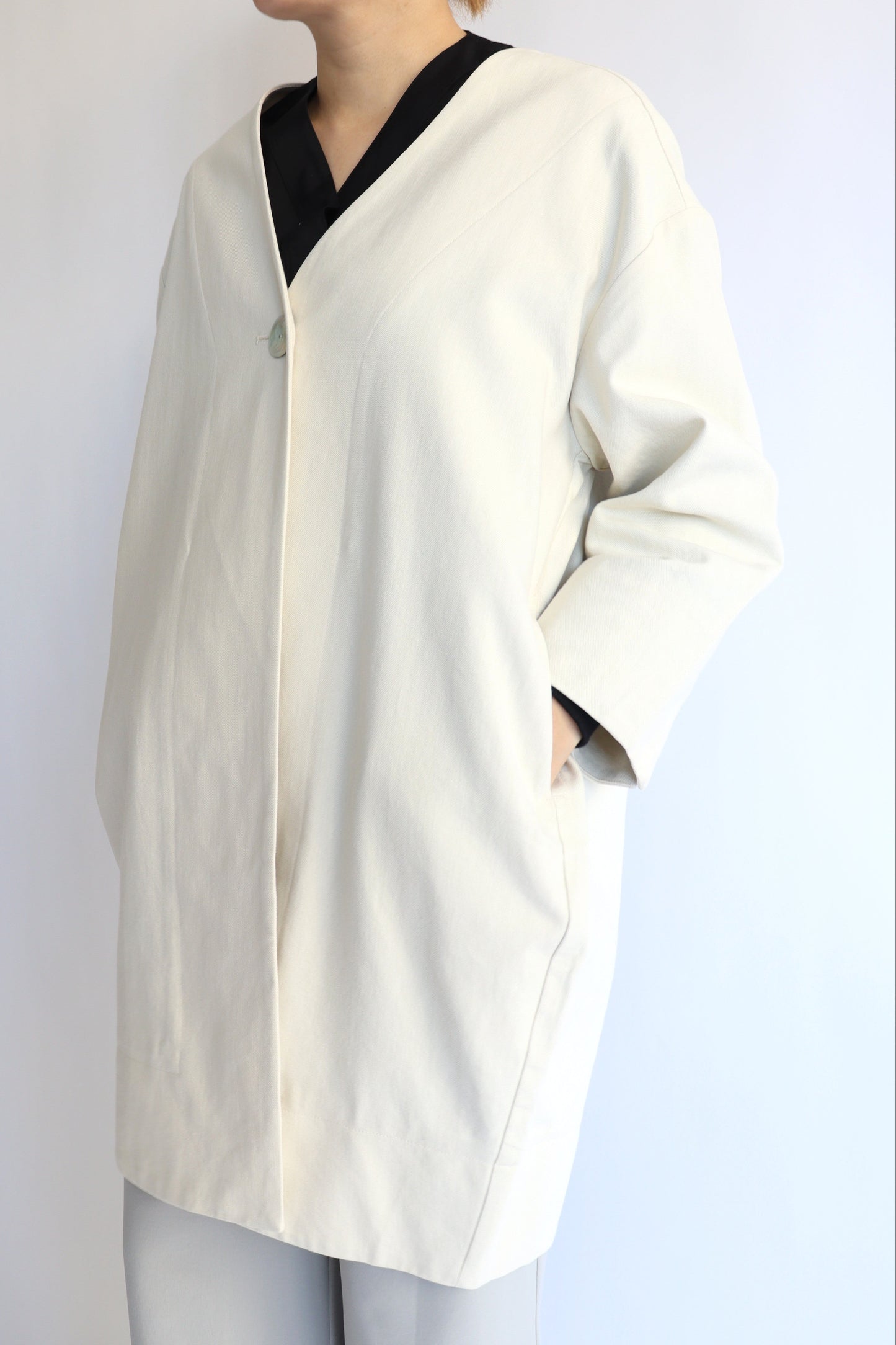 【ACUTA】 リネンブレンドコクーンコート