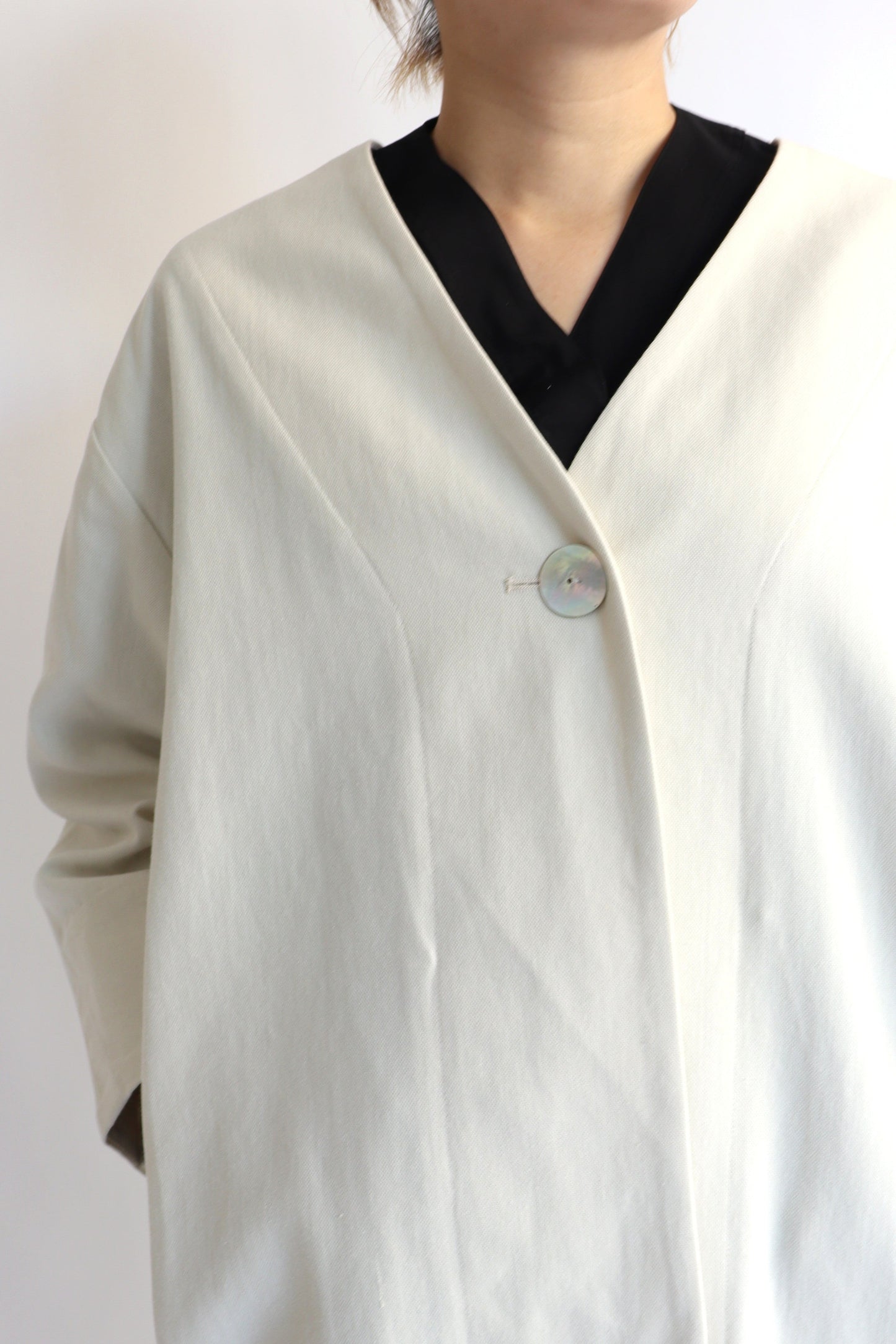 【ACUTA】 リネンブレンドコクーンコート