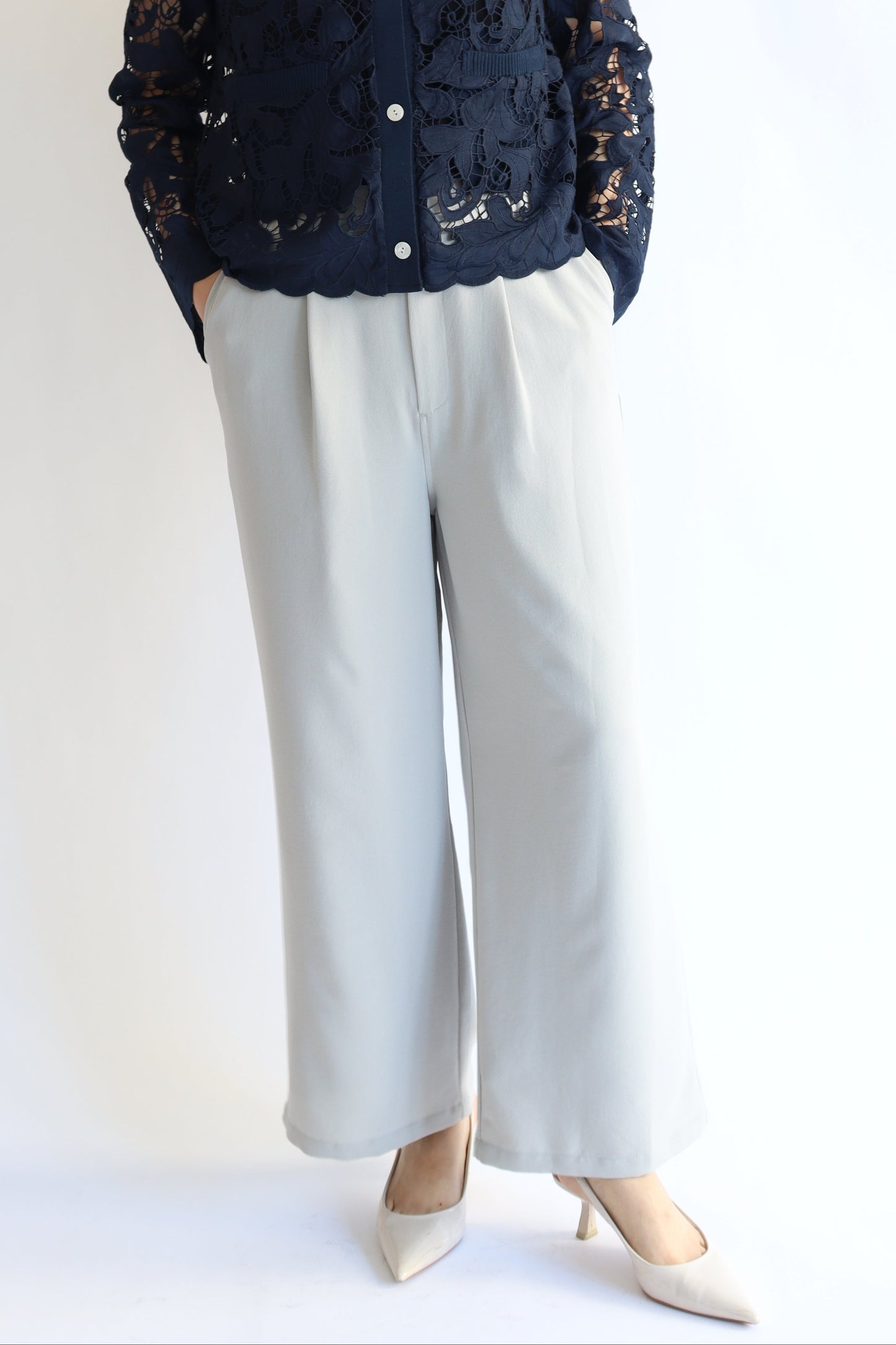 【ACUTA】2WAYジョーゼットワンタックパンツ