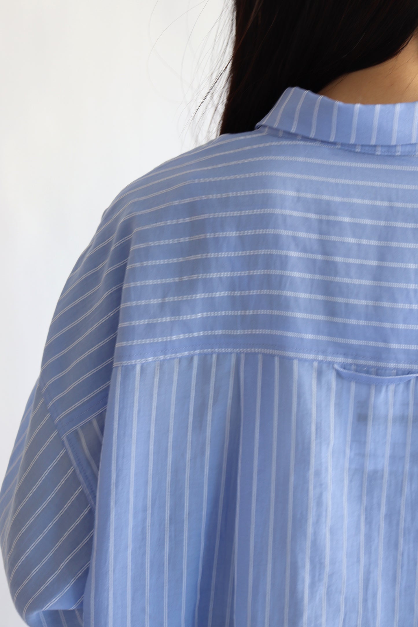 【ACUTA】【再入荷】シアーストライプマルチWAYシャツ