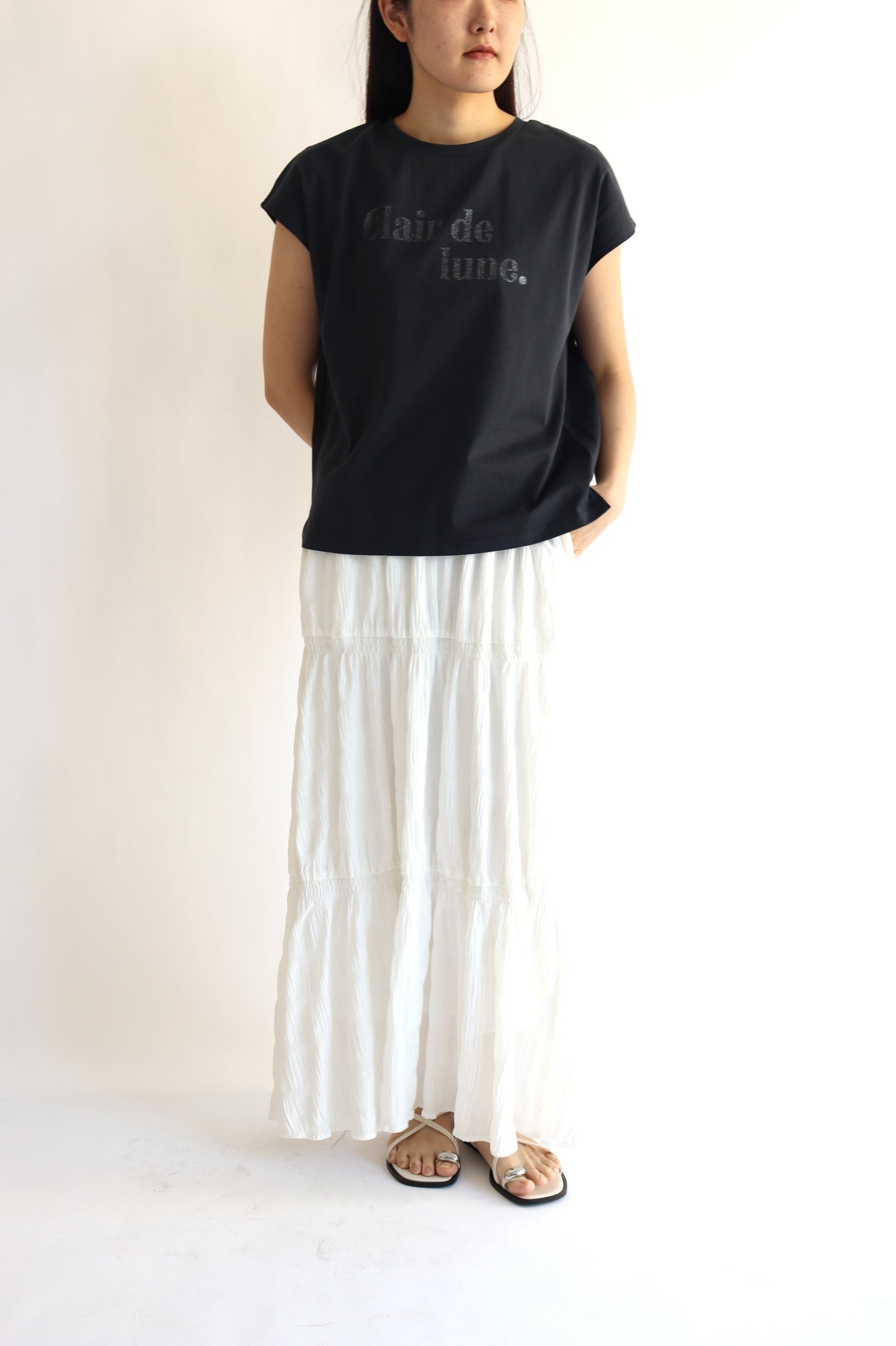【ACUTA】グリッタープリントTシャツ