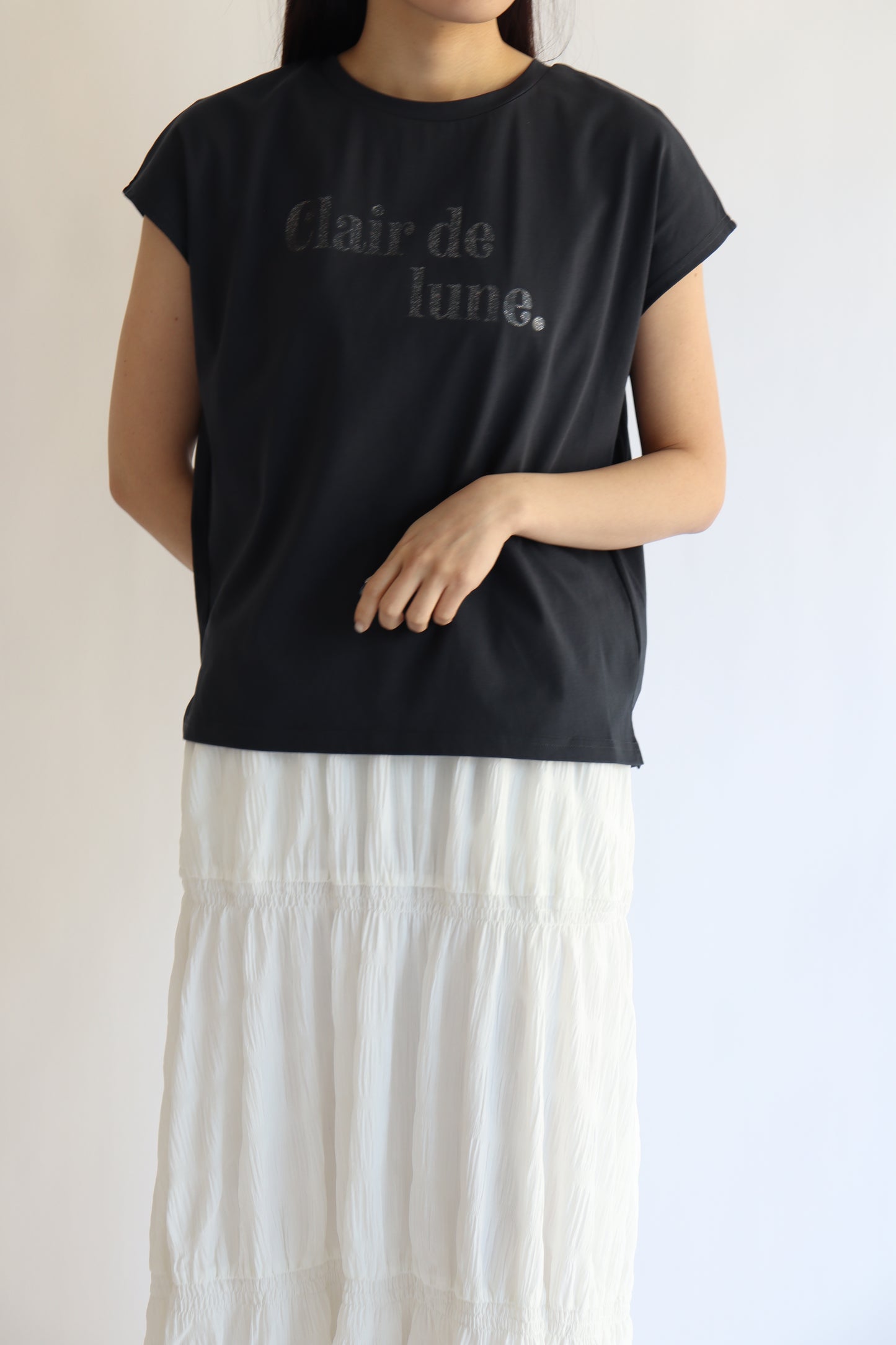 【ACUTA】グリッタープリントTシャツ