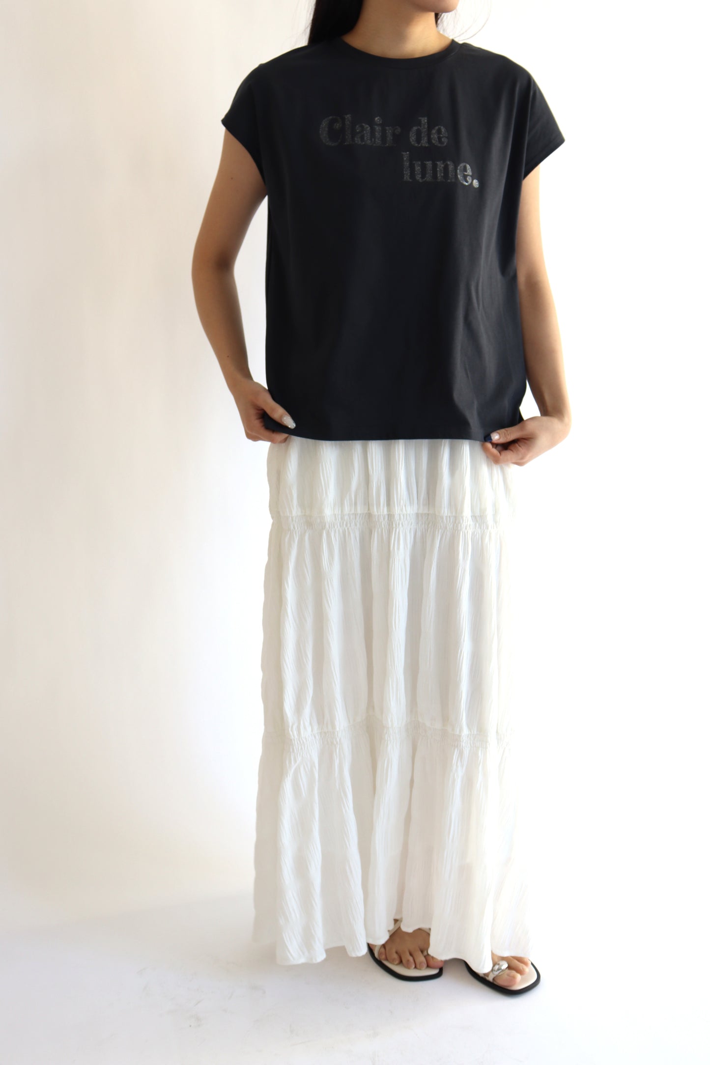【ACUTA】グリッタープリントTシャツ