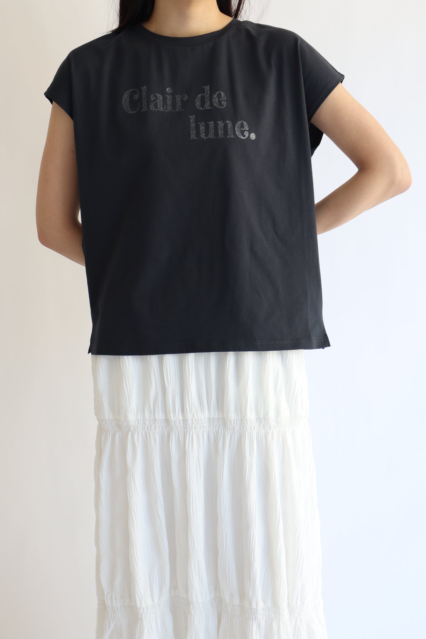 【ACUTA】グリッタープリントTシャツ