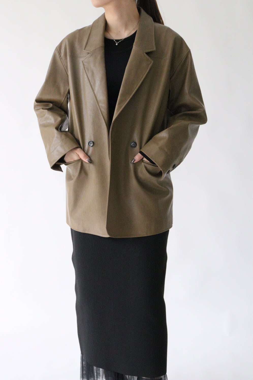 ACUTA アクータ】【PRE ORDER】フェイクレザーテーラード