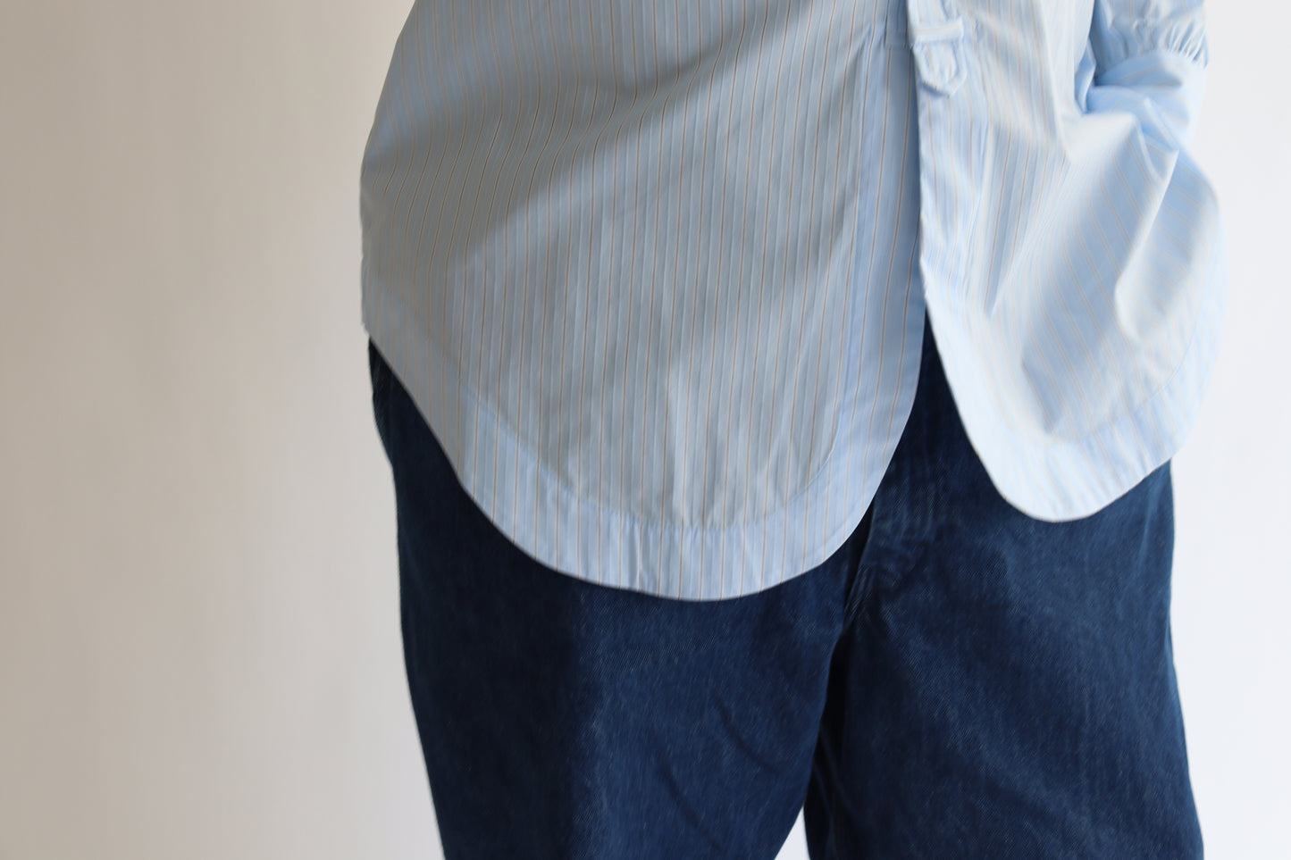 【ACUTA】 ストライプクレリックシャツ