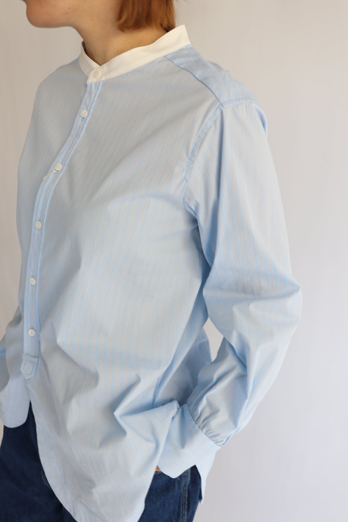 【ACUTA】 ストライプクレリックシャツ