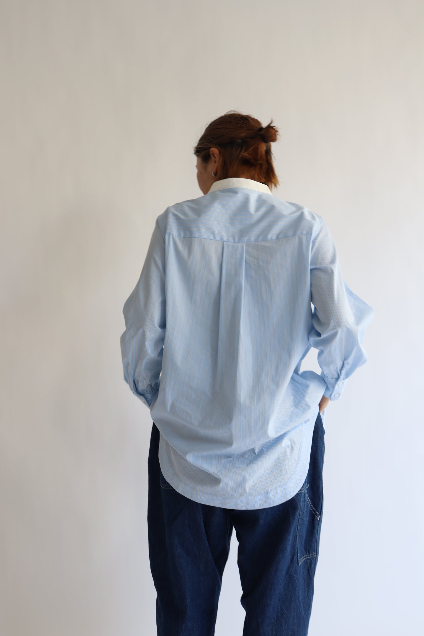 【ACUTA】 ストライプクレリックシャツ