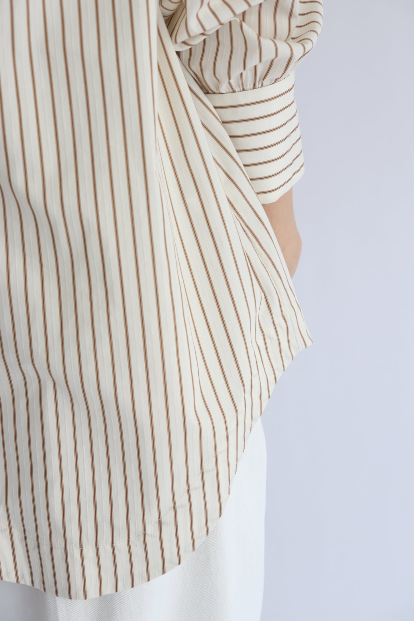 【ACUTA】 ストライプクレリックシャツ