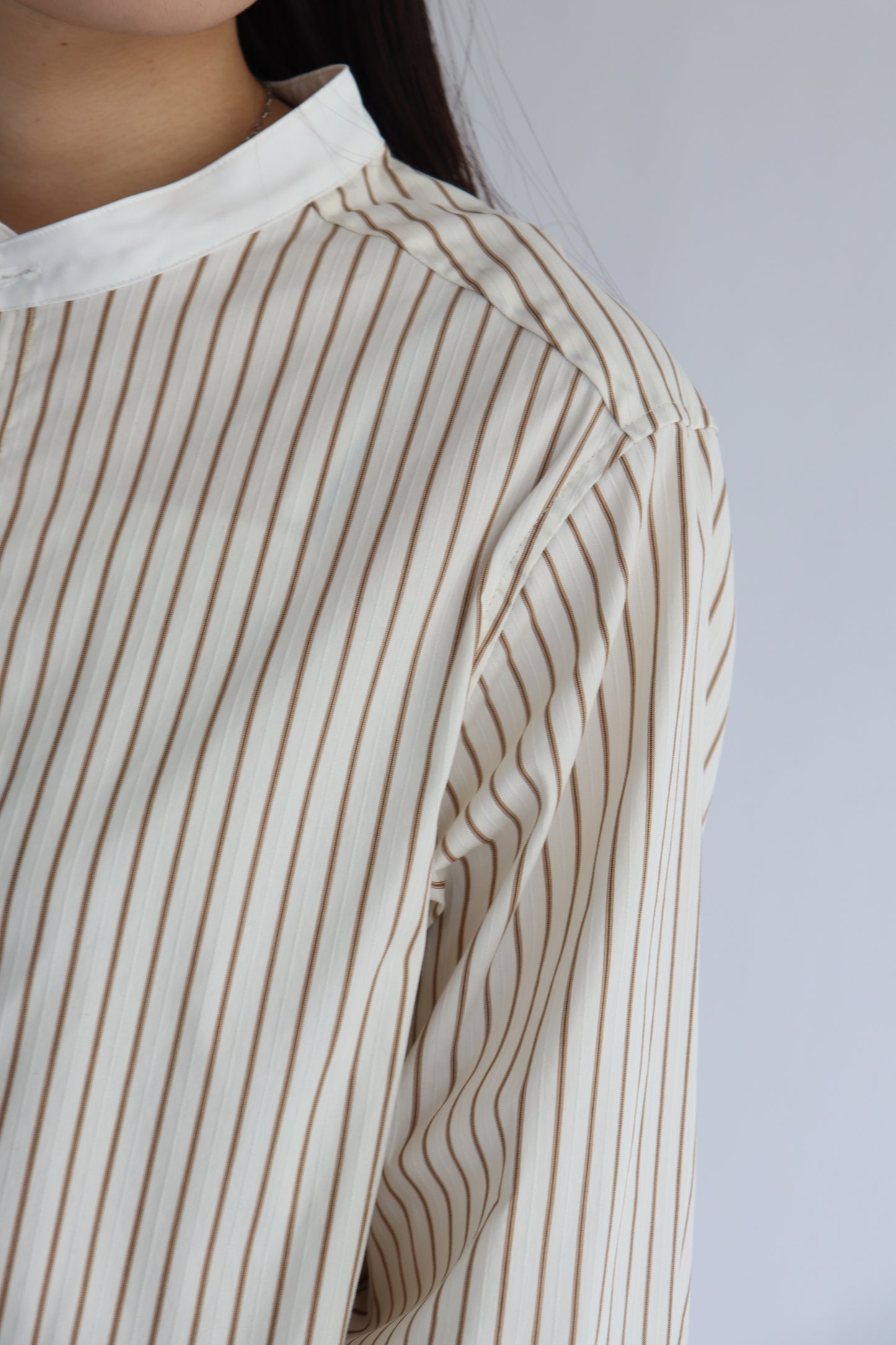 【ACUTA】 ストライプクレリックシャツ