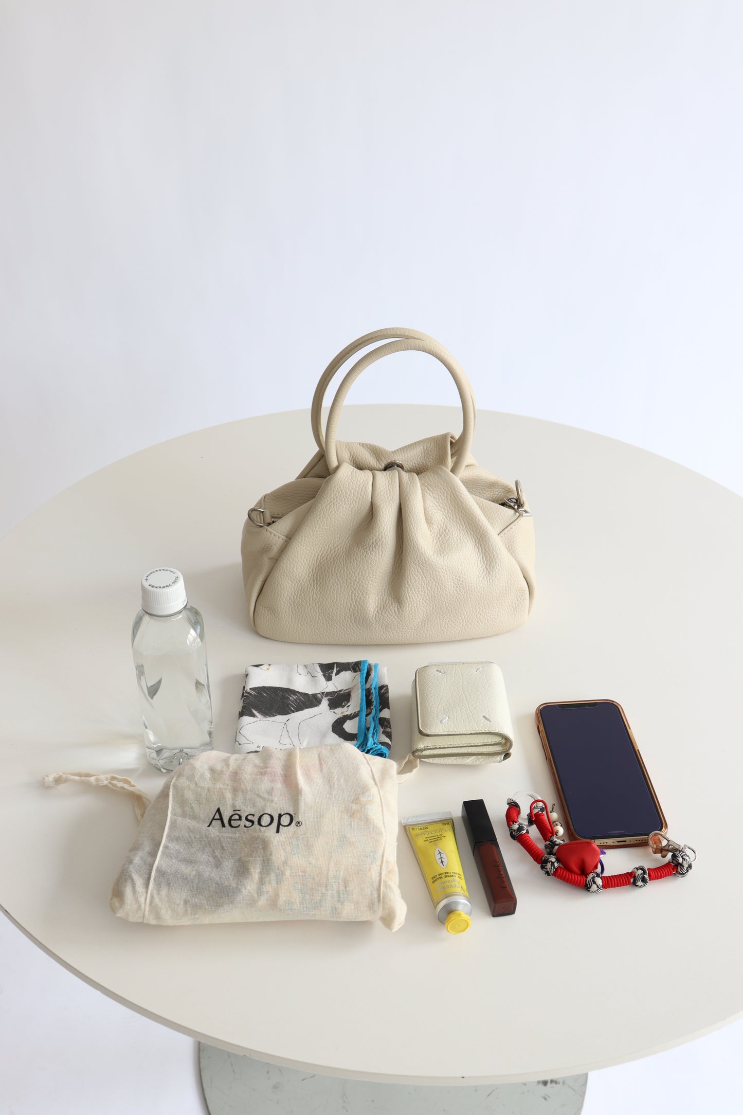 【MILLELA  FIRENZE】【新色】タックハンドバッグ