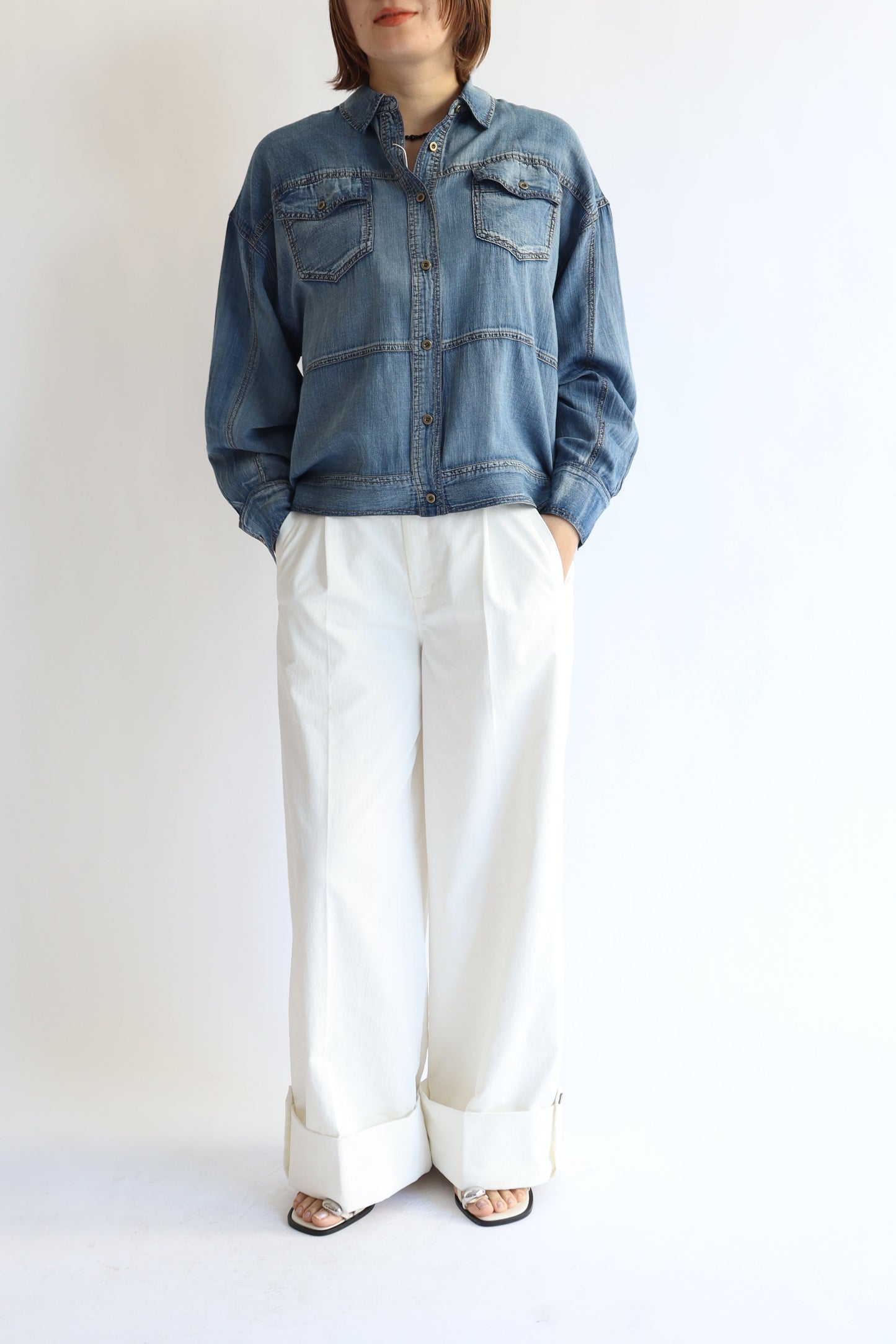 【ACUTA】 【PRE ORDER】シアーデニムGシャツ