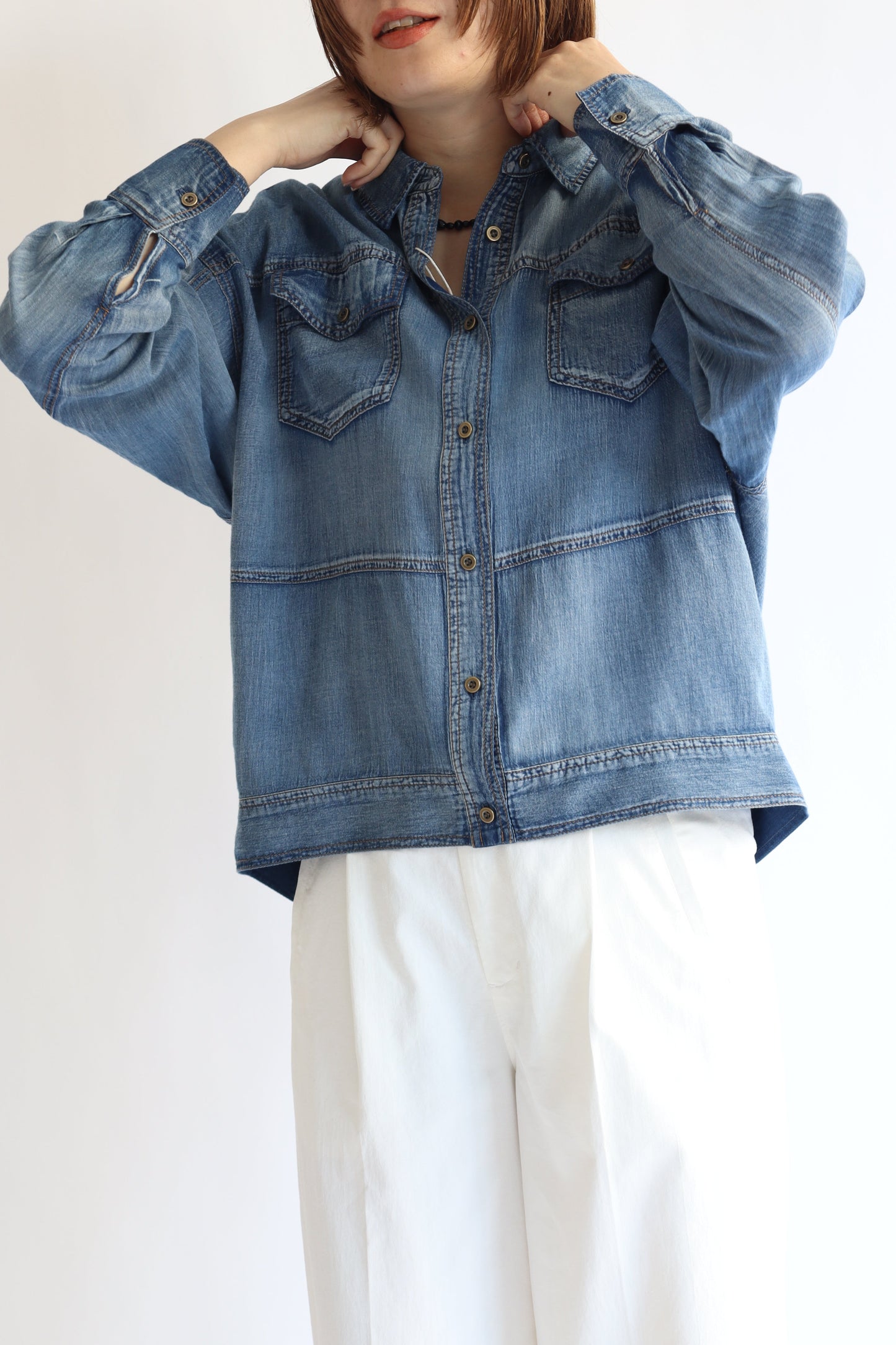 【ACUTA】 【PRE ORDER】シアーデニムGシャツ